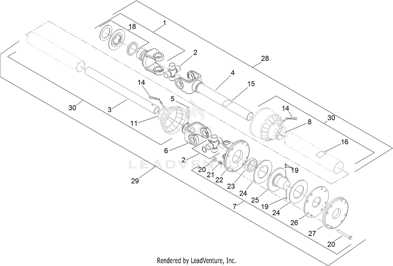 PTO Shaft Assembly No. 137-7322