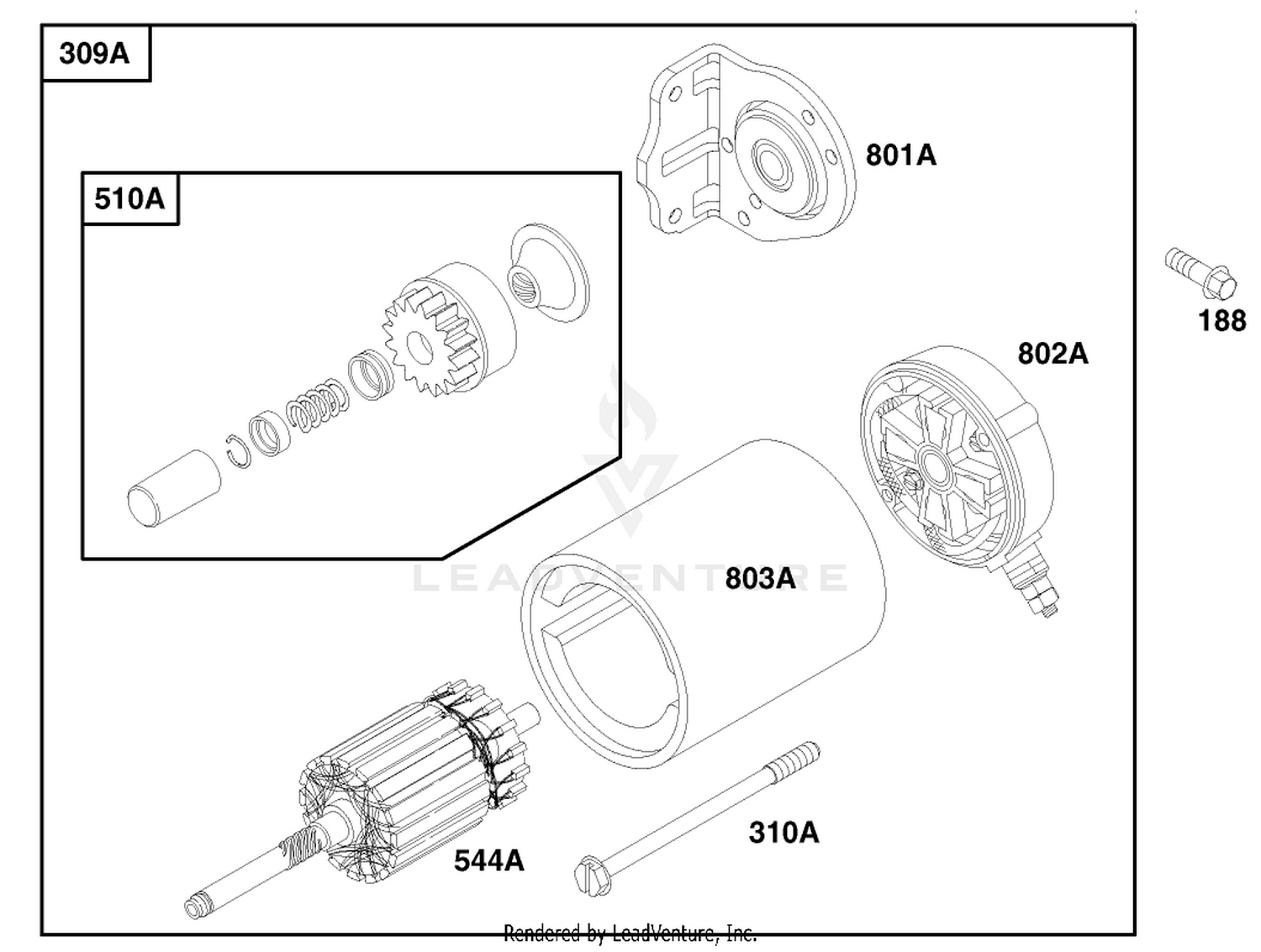 Engine Briggs  Stratton Model 303447-0480-01 11