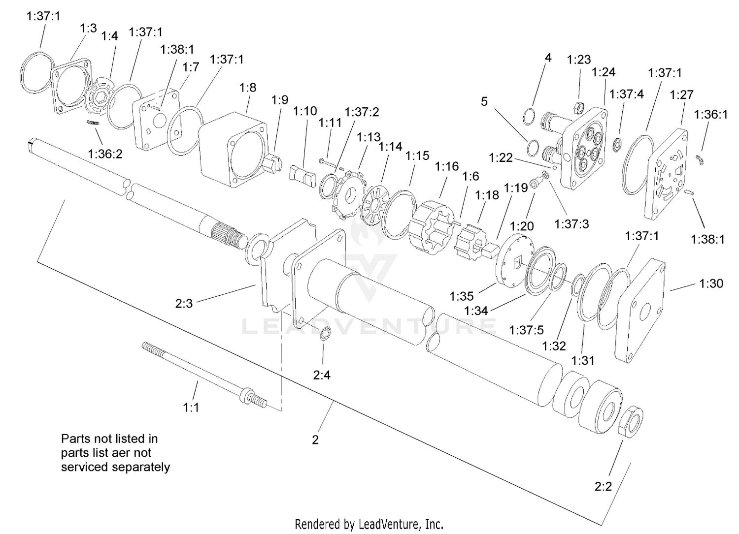 Power Steering Unit Assembly No. 108-6557