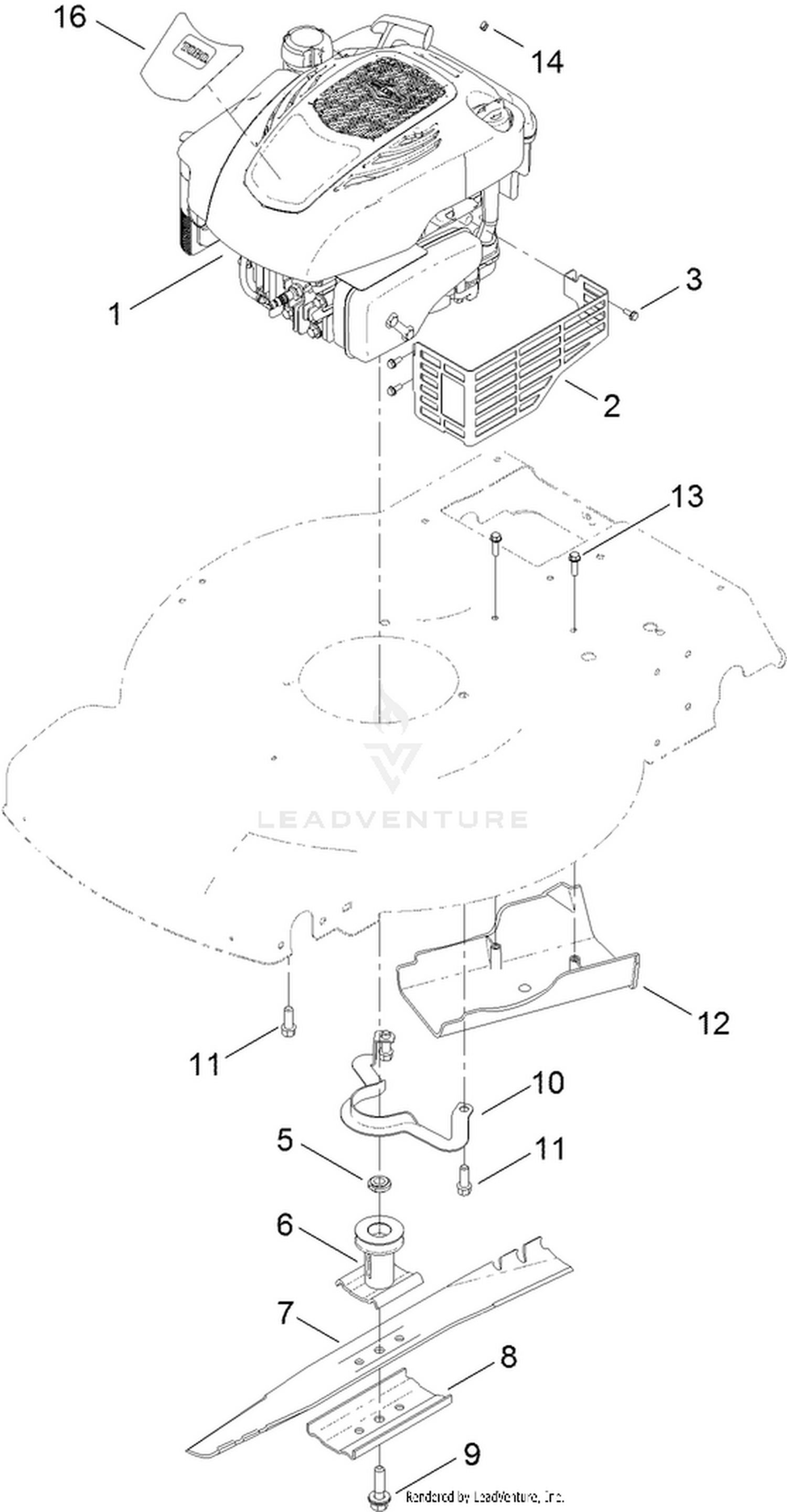 Engine and Blade Assembly