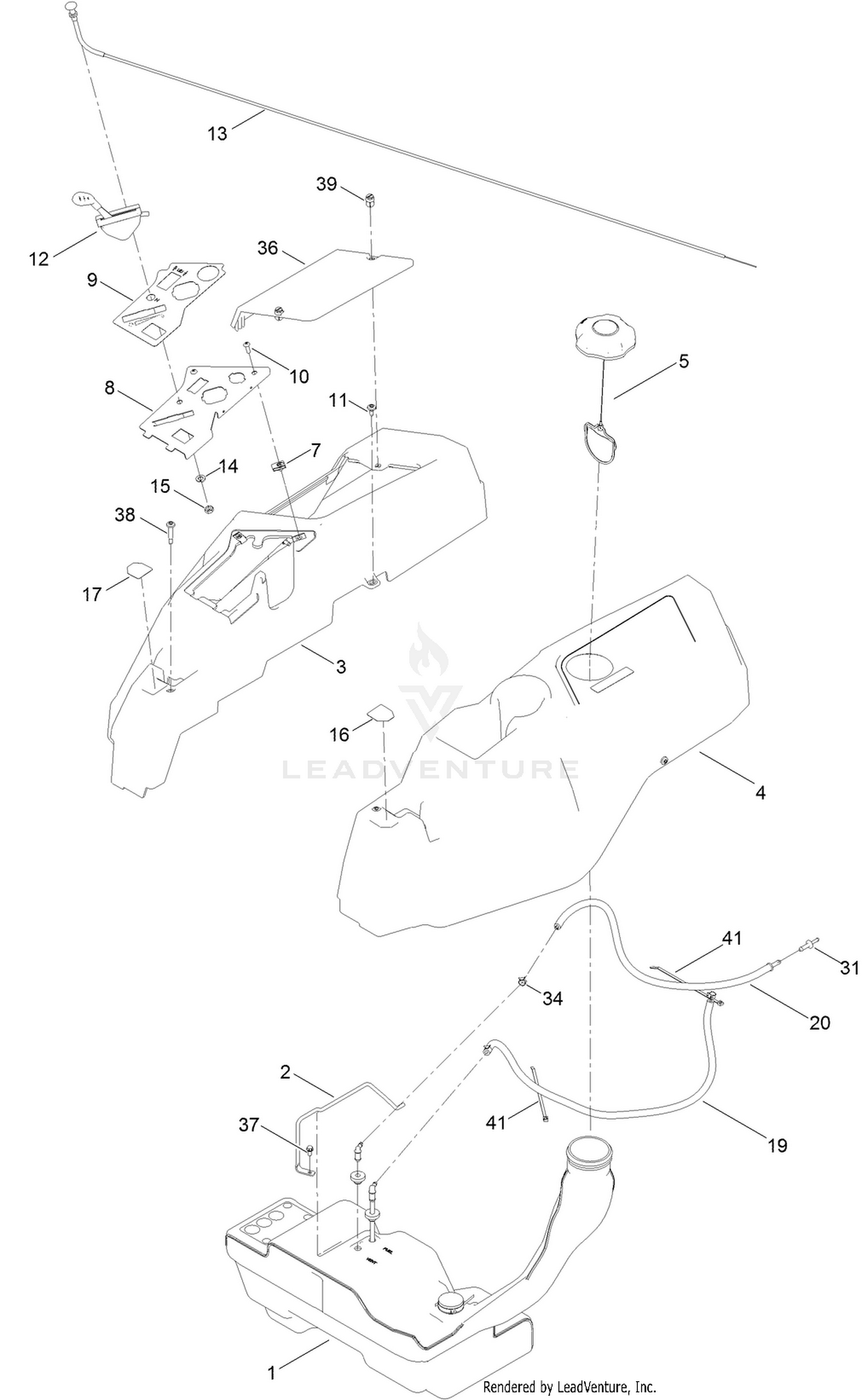 Body Styling and Fuel Tank Assembly