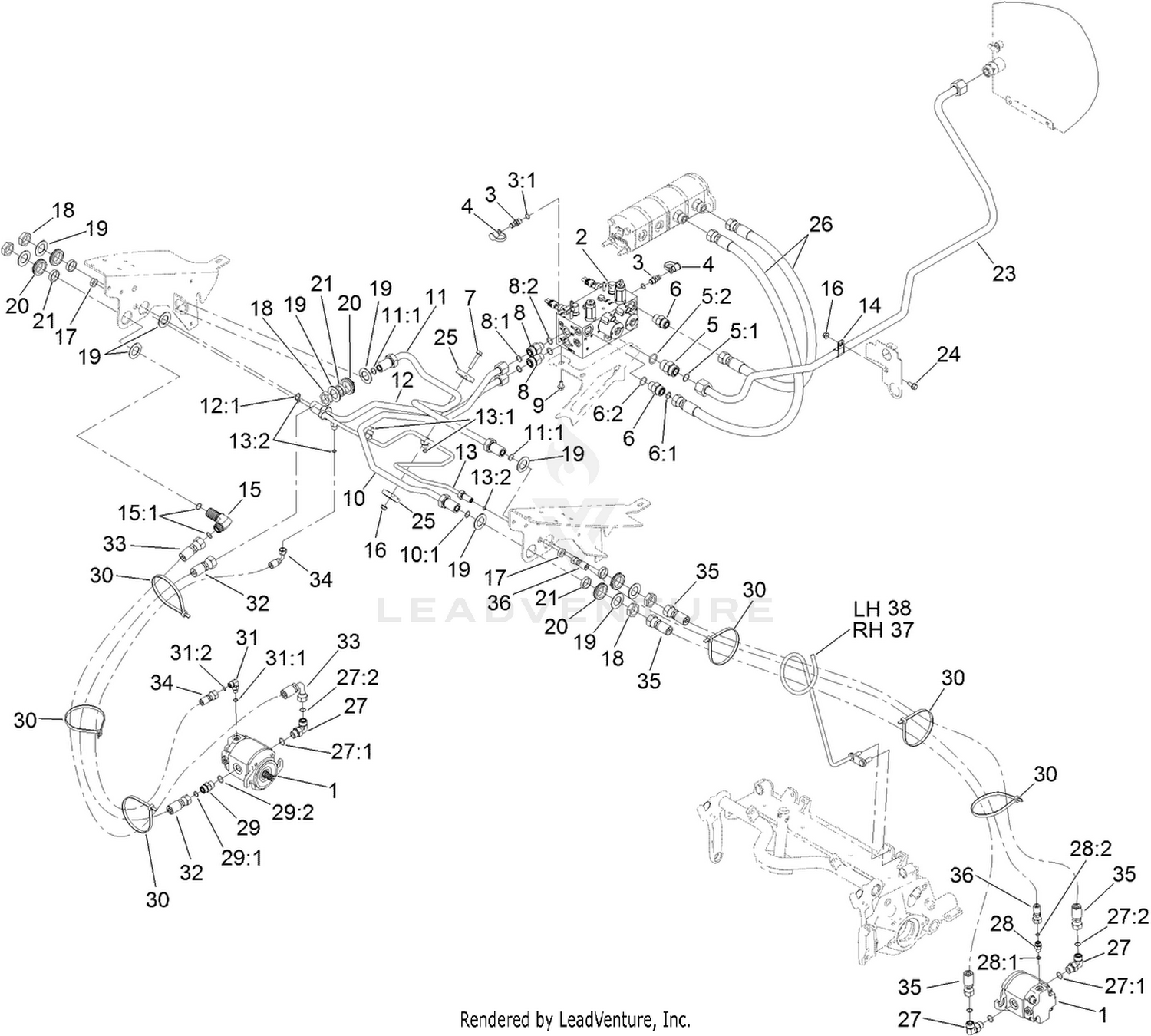 Mow Circuit Hydraulic System Assembly