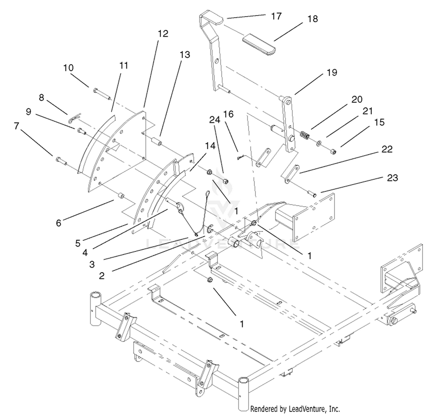 Height-of-Cut Handle and Plate Assembly