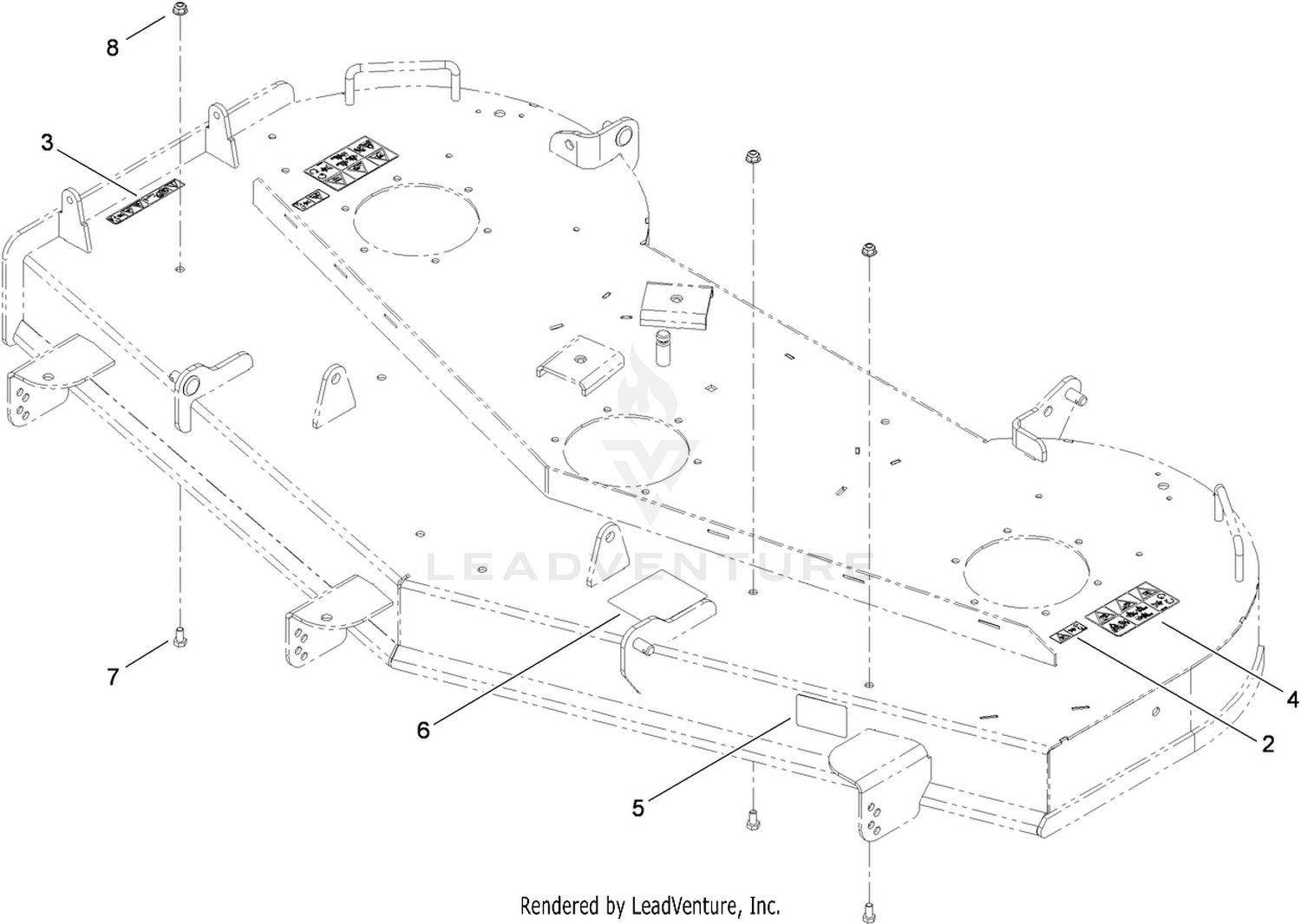 60 Inch Deck and Decal Assembly No. 117-5375