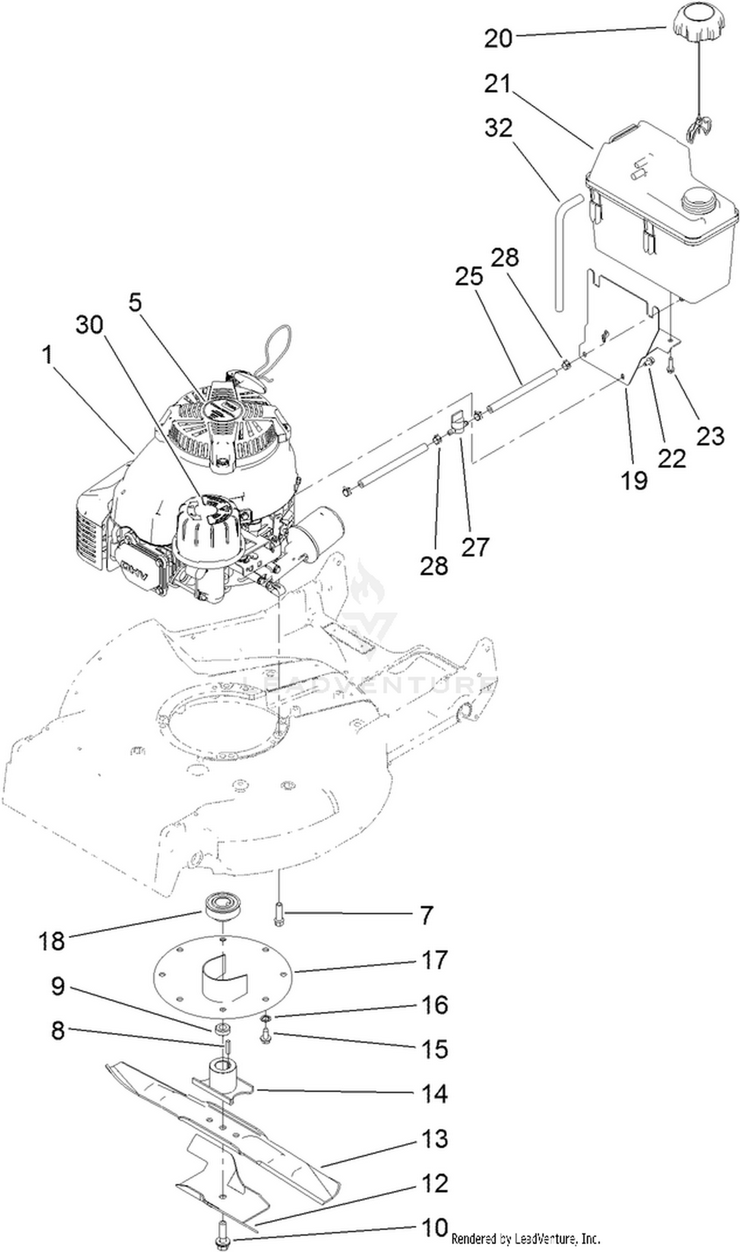 Engine and Blade Assembly