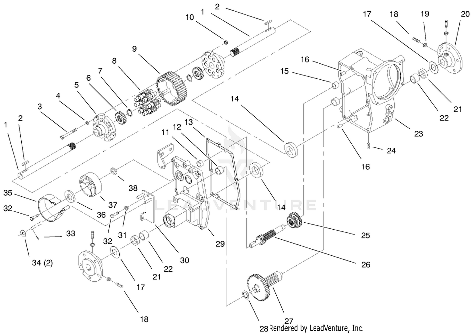Hydro Trans Axle Assembly