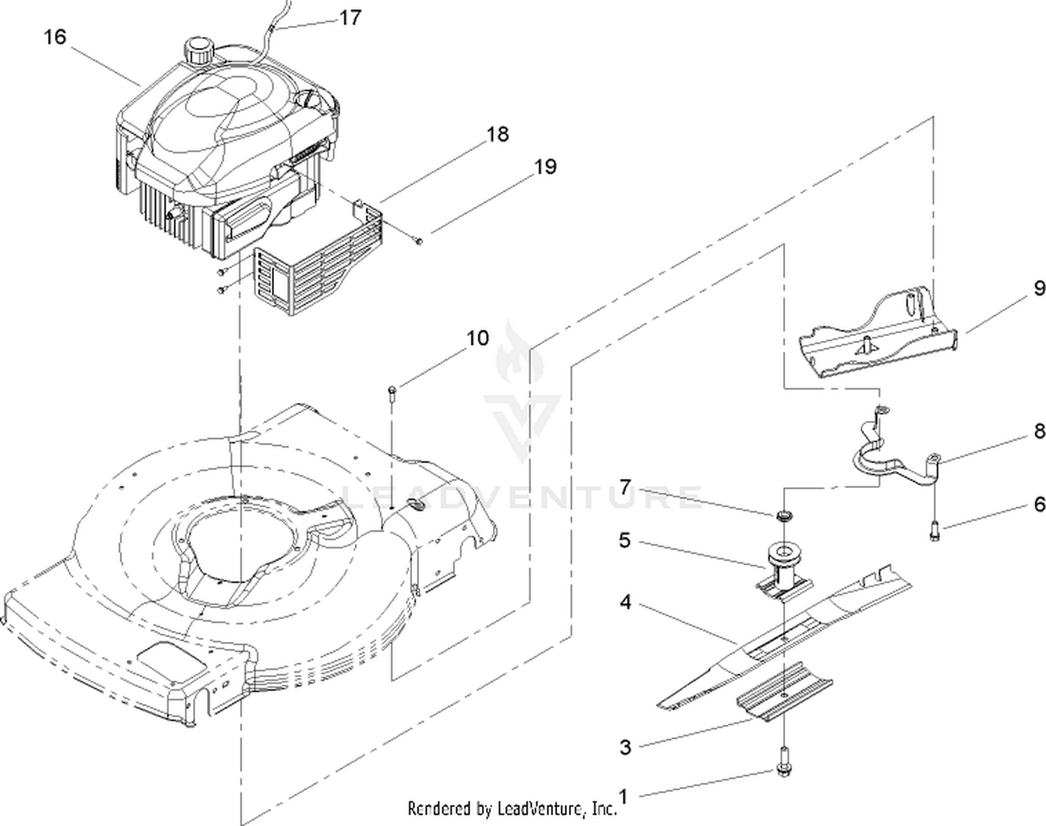 Engine and Blade Assembly