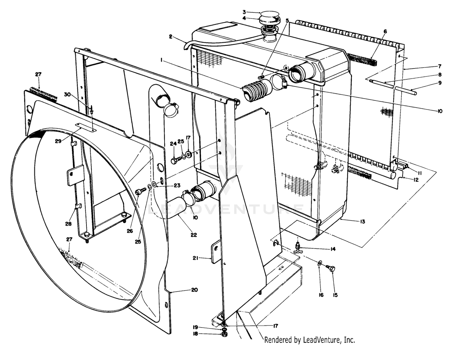 Radiator  Oil Cooler Assembly