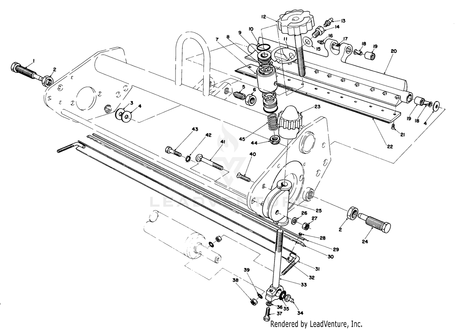 Bedbar  Scraper Comb Assembly