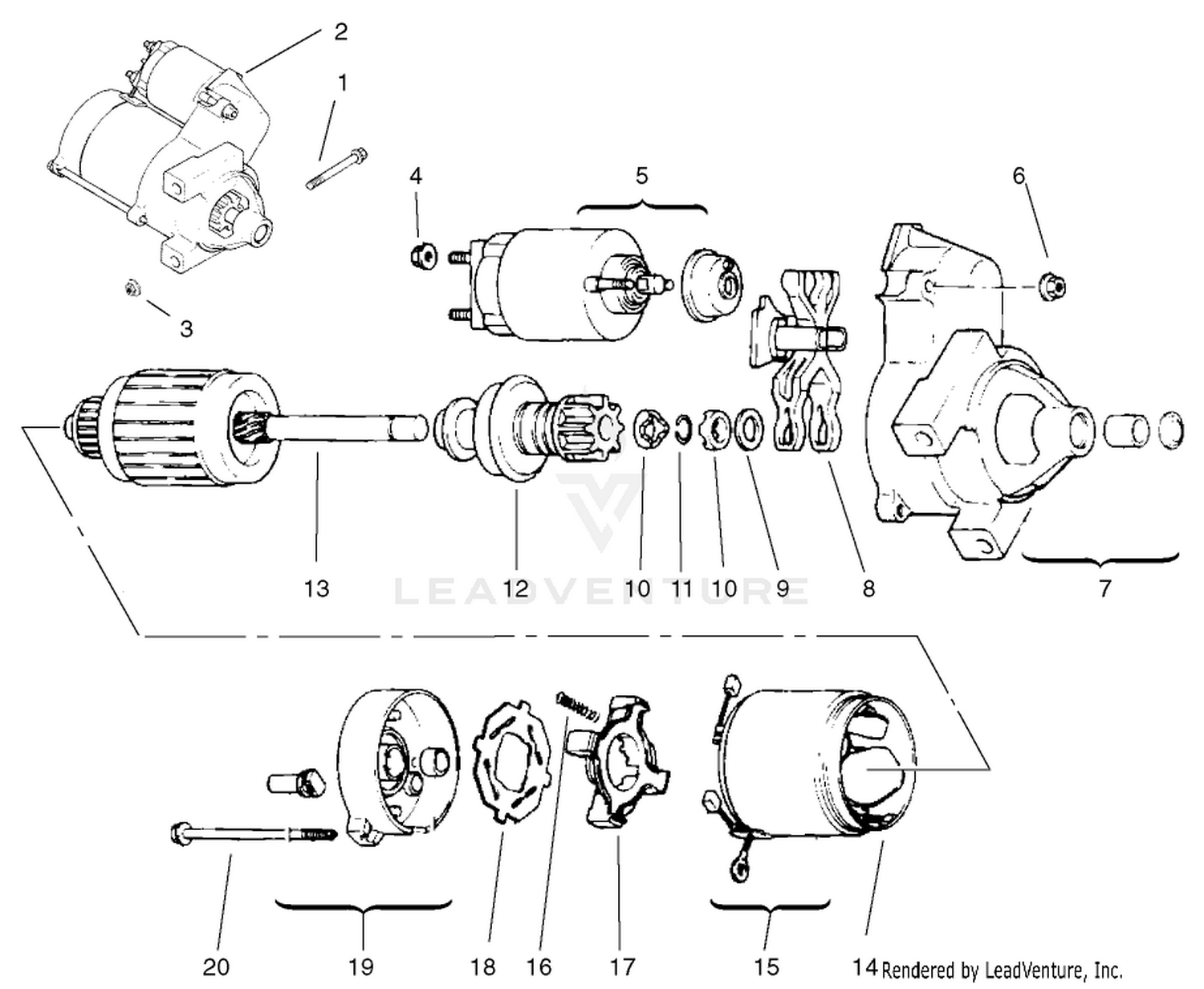 Starting System Assembly Kohler Cv18s-Ps-61528 And Cv18s-Ps-61529