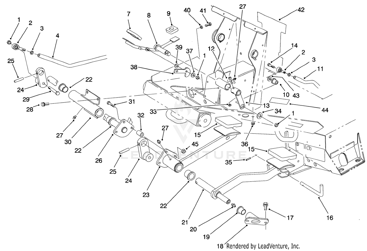 Traction  Brake Pedals Assembly