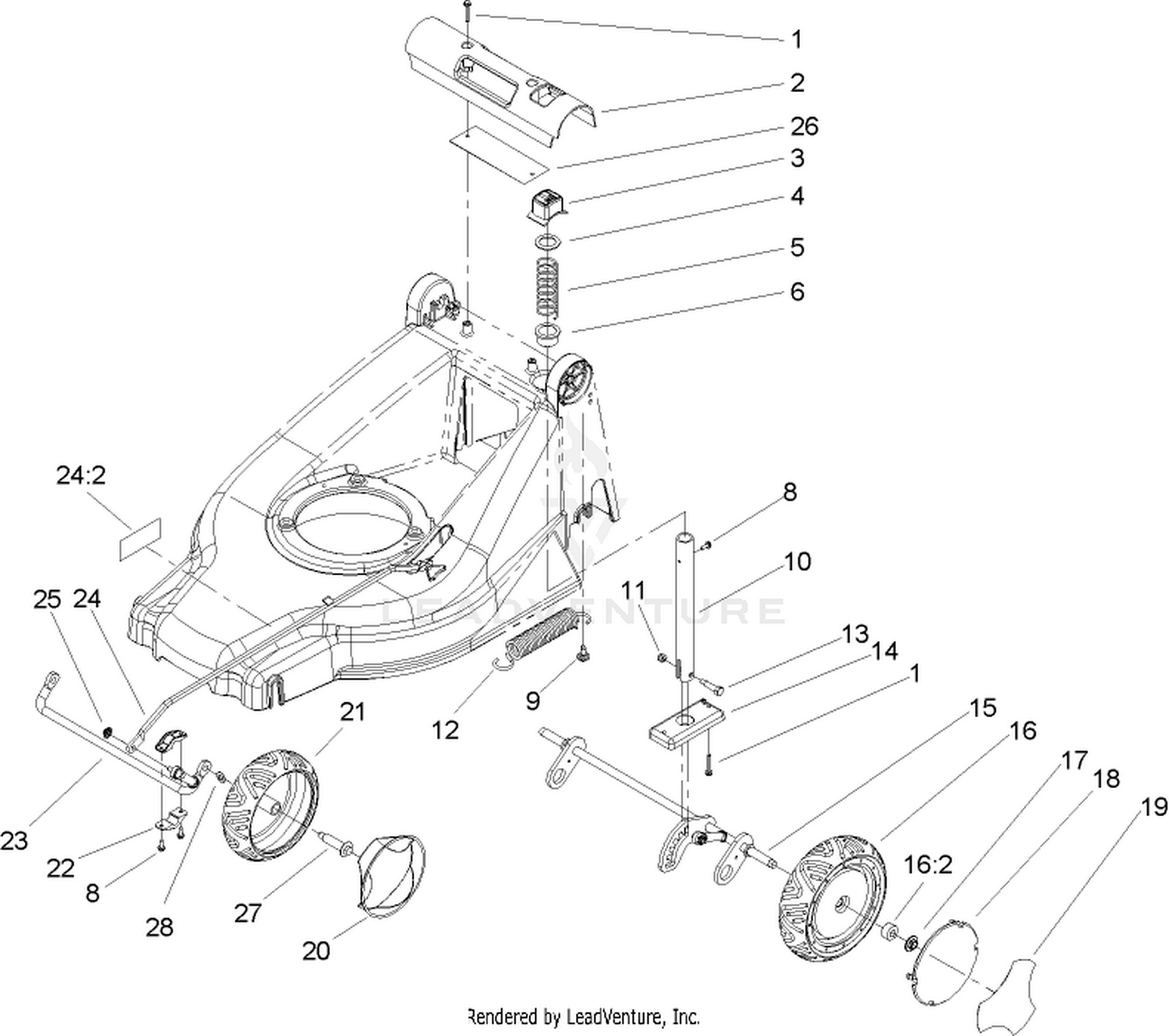 Height-of-Cut and Wheel Assembly