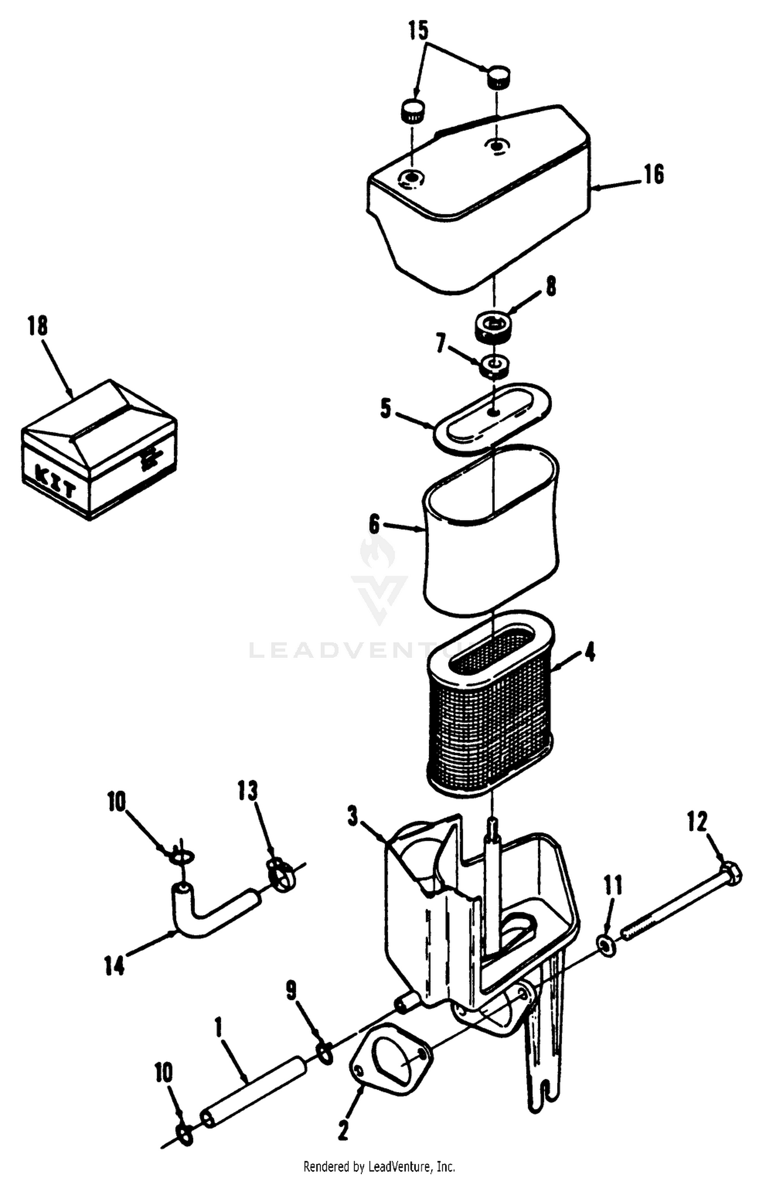 12hp Engine Air Cleaner Assembly