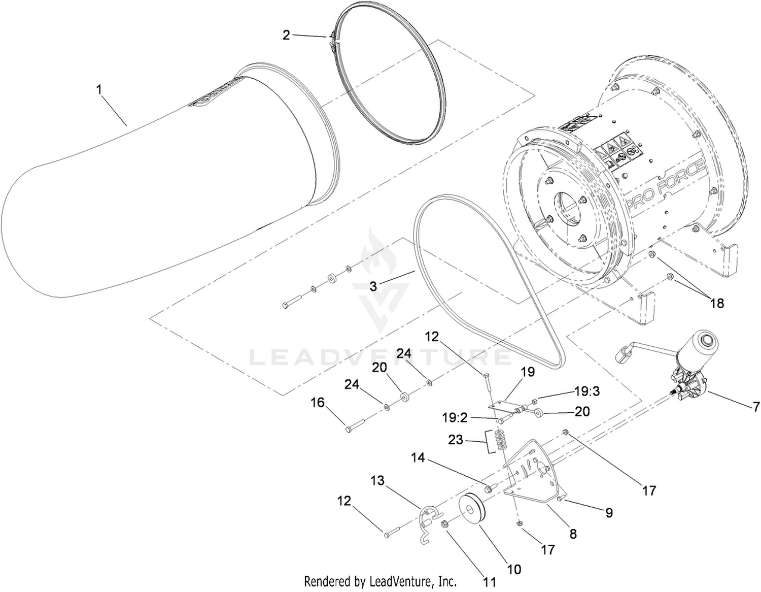 Nozzle, Belt and Guard Assembly
