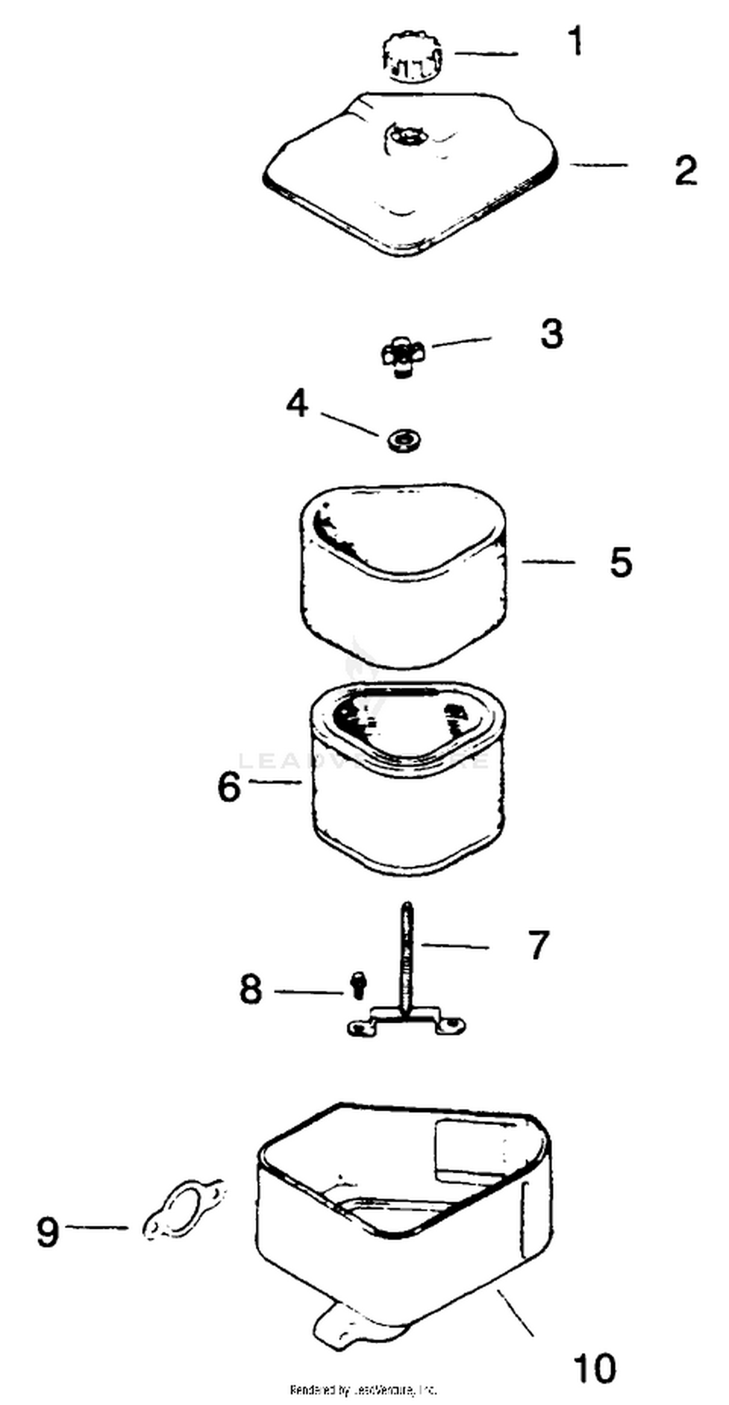 Air Intake/filtration Group-Engine Kohler Model No. Cv14 T-1412(continued)