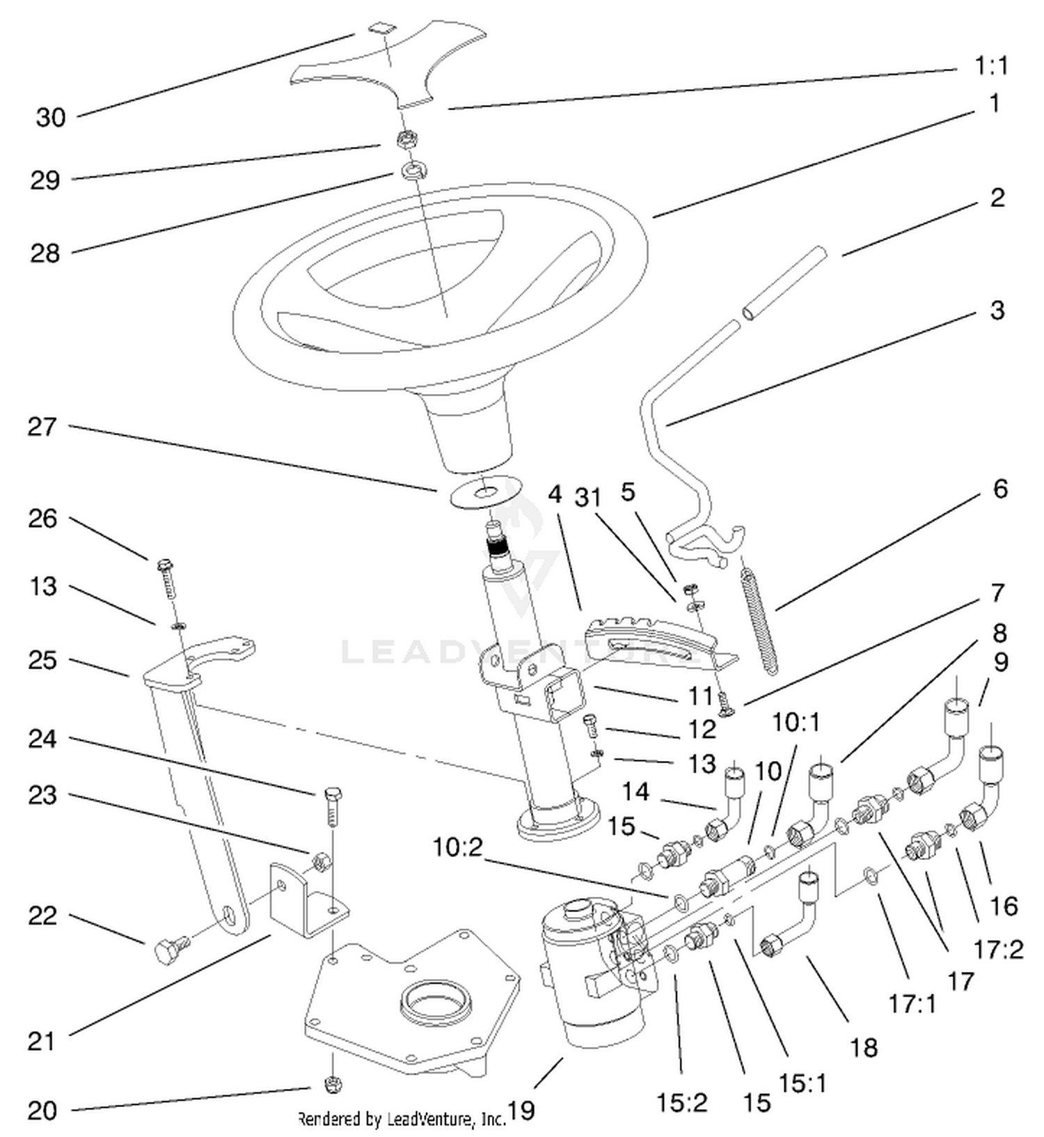Power Steering  Tilt Assembly