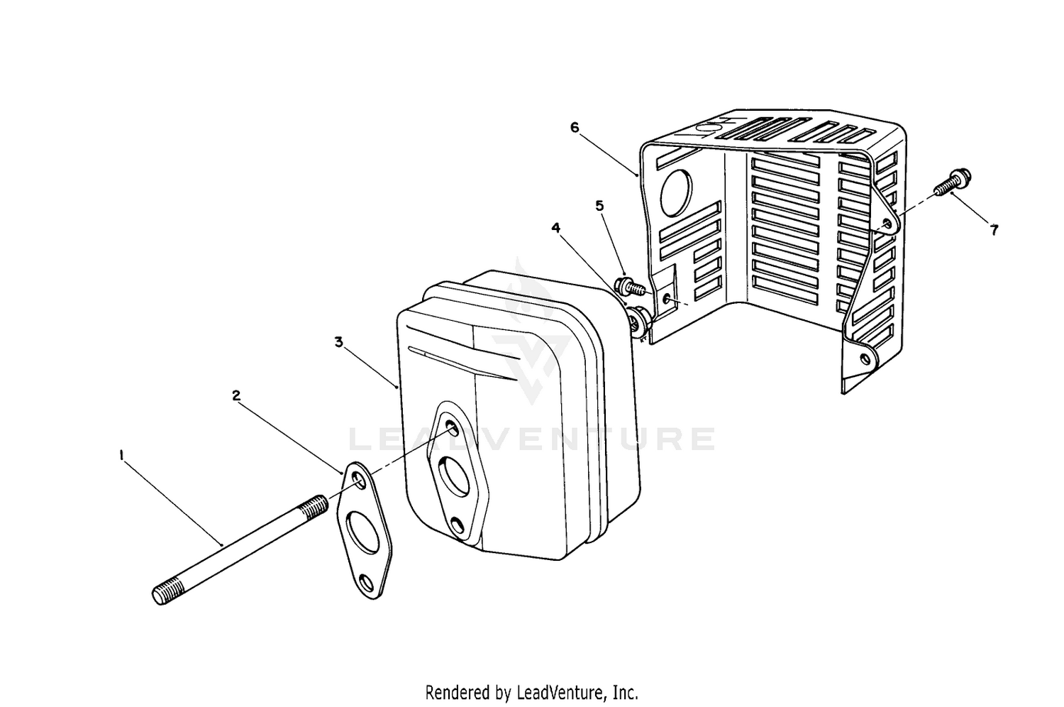 Muffler Assembly (engine No. Vml0-7)