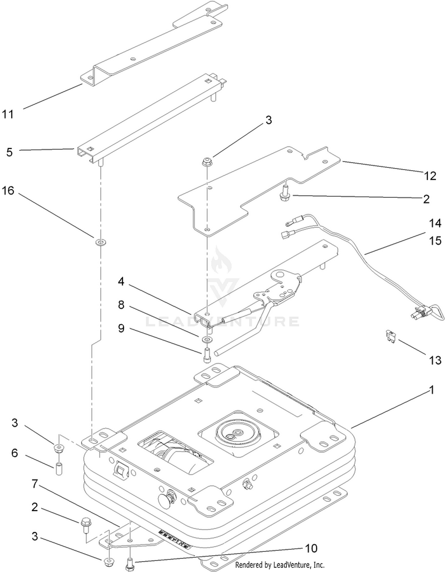 Pneumatic Seat Suspension Assembly