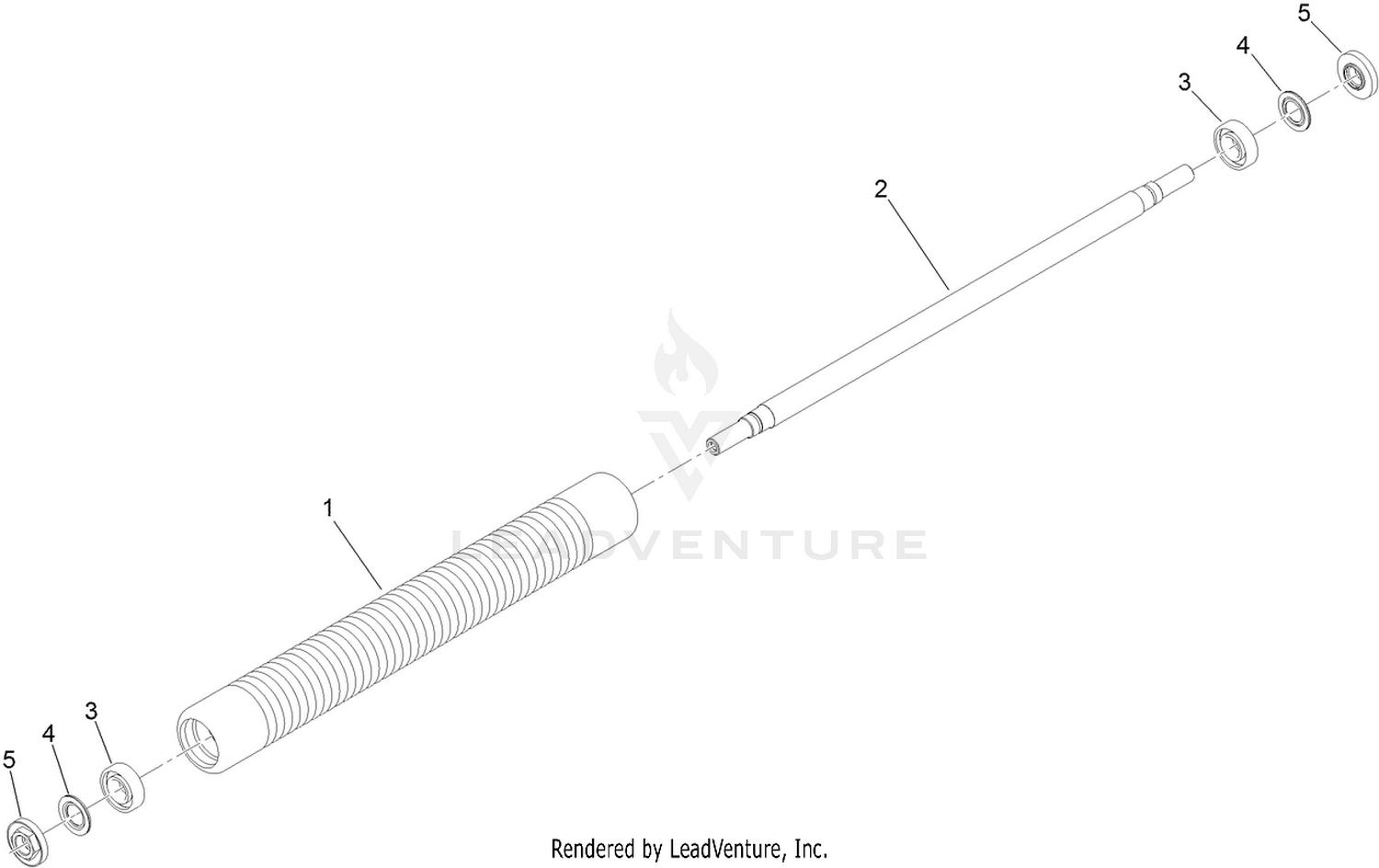 18in Extended Narrow Wiehle Roller Assembly