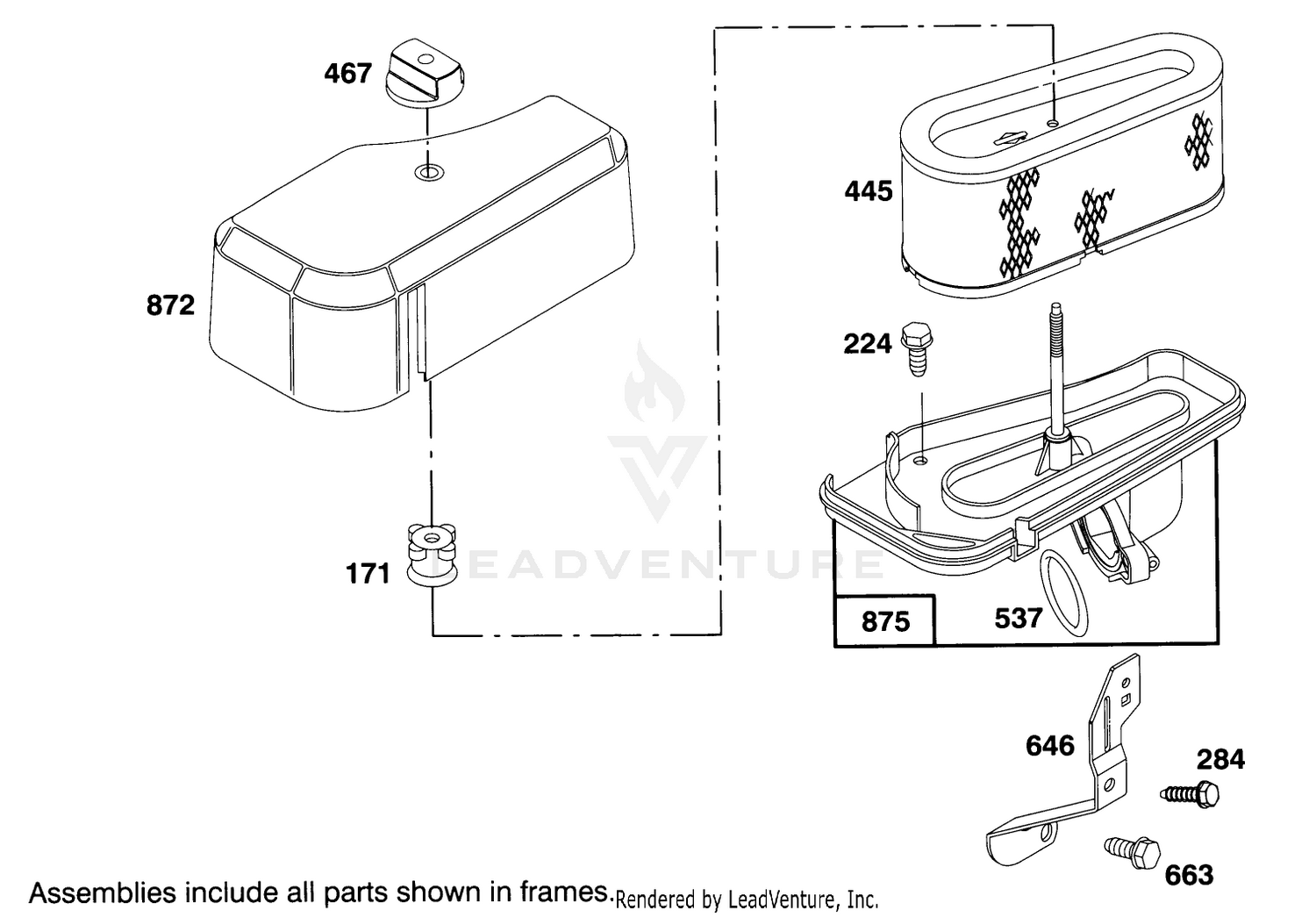 Engine Briggs  Stratton Model 282707-0119-01 4