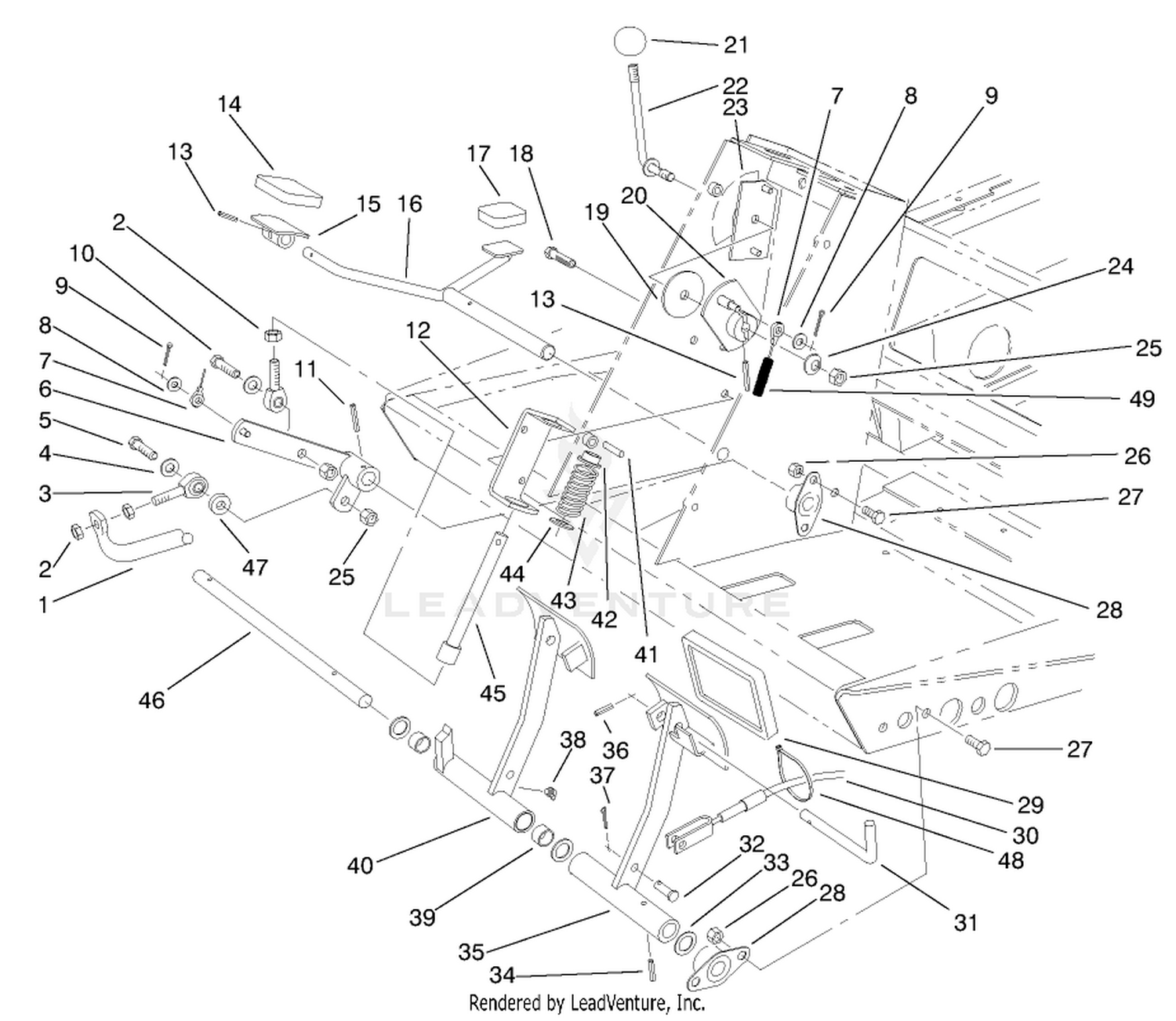 Traction  Brake Pedal Asm