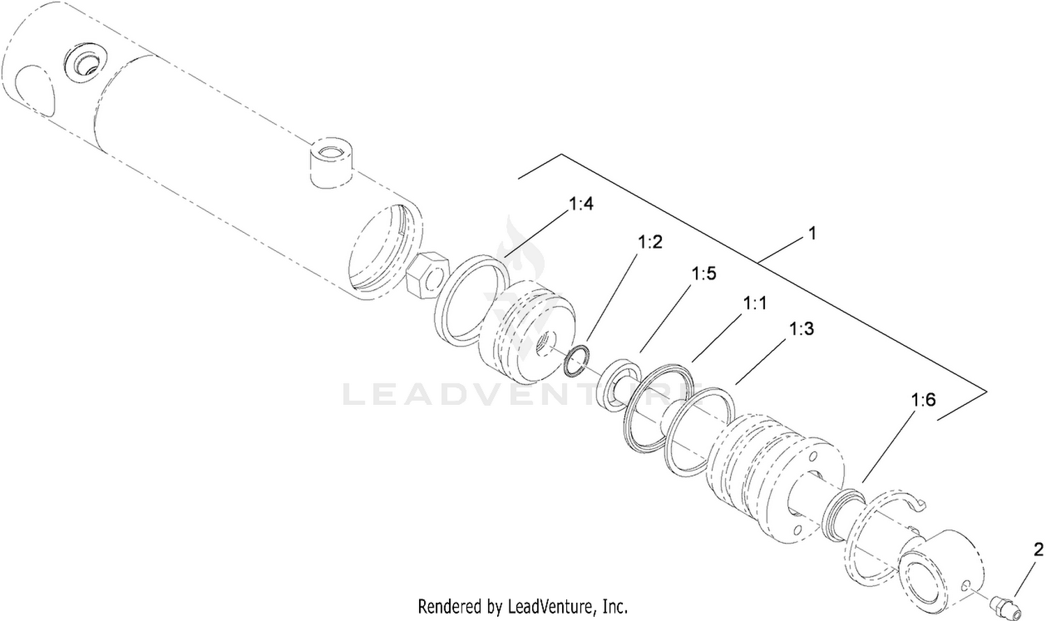 Hydraulic Lift Cylinder Assembly No. 115-5647