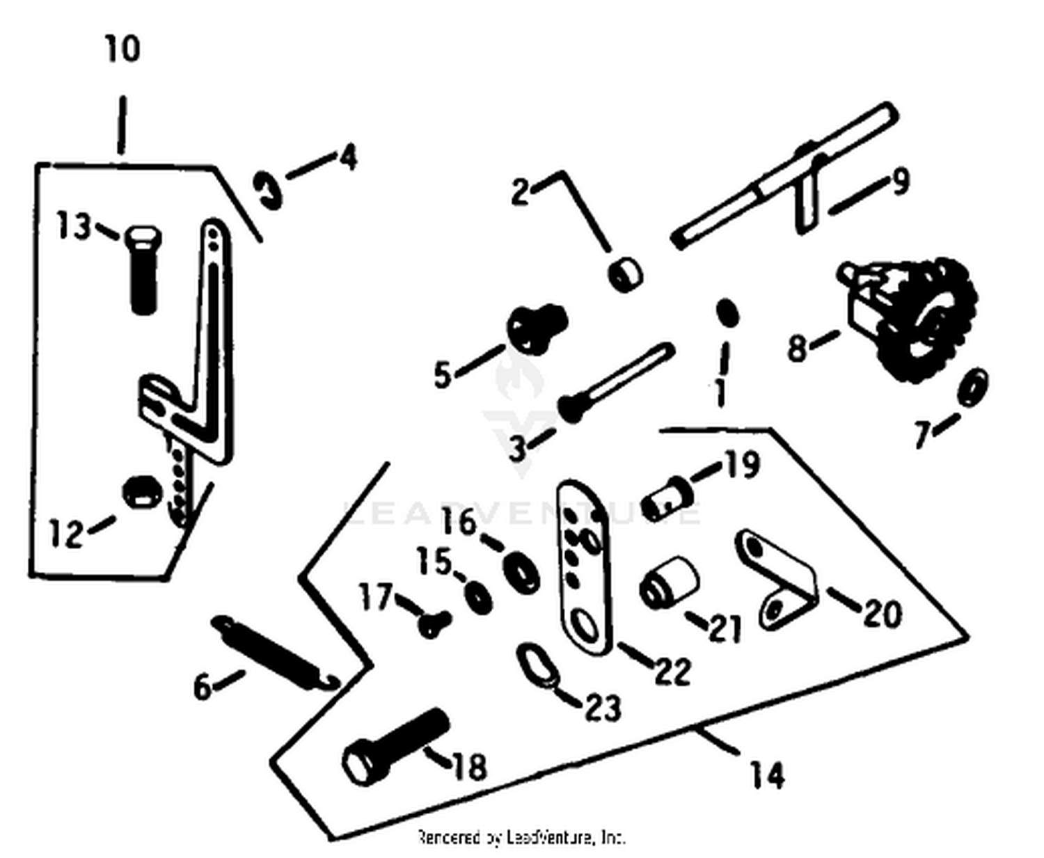 Governor-Engine Assembly-Kohler Model No. K-321s Spec. No. 60407