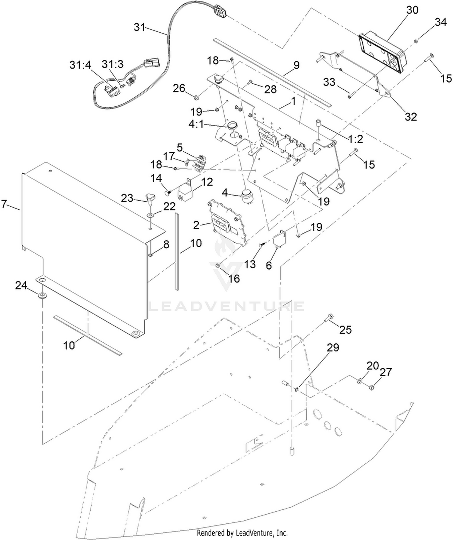 Front Electrical Component Assembly