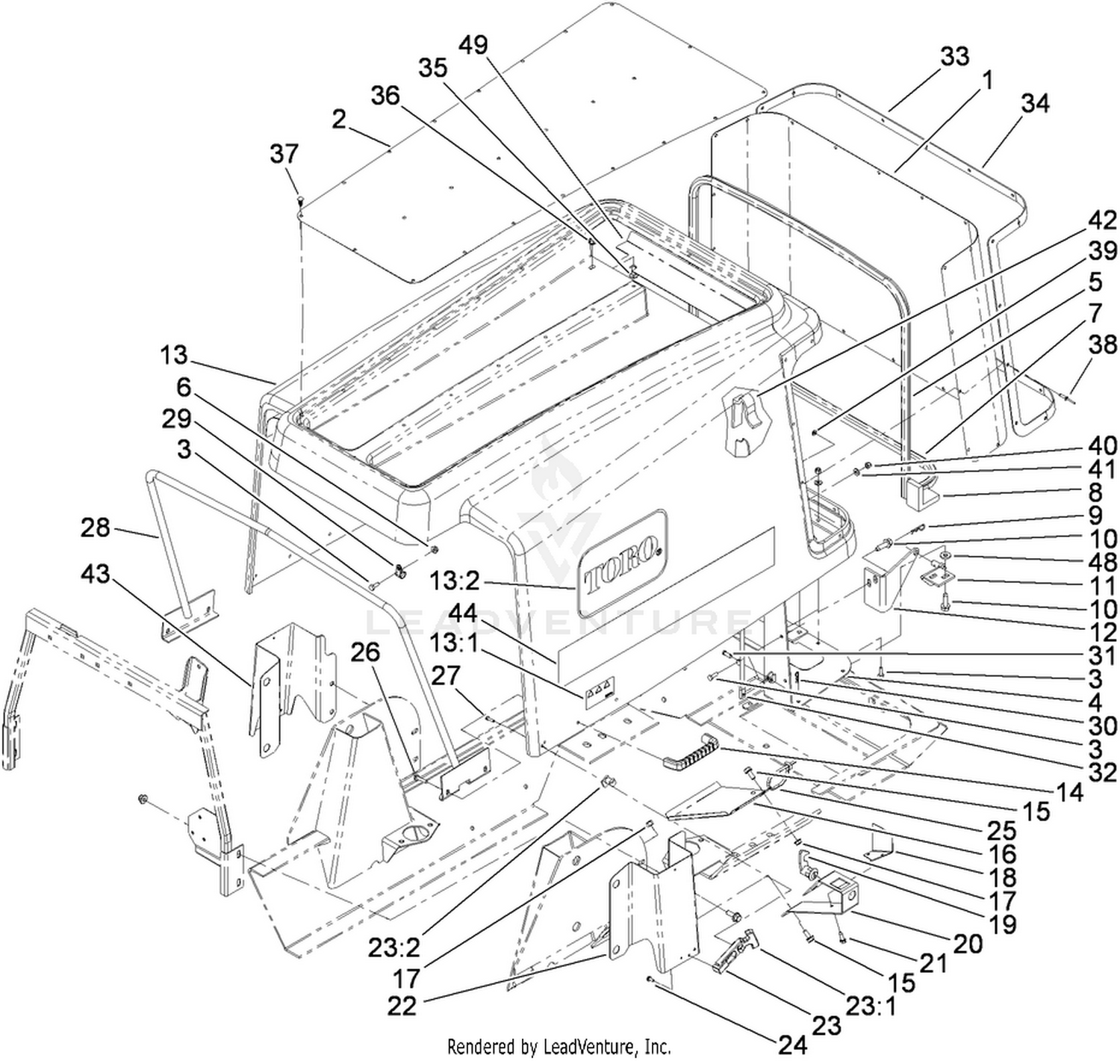 Hood and Screen Assembly