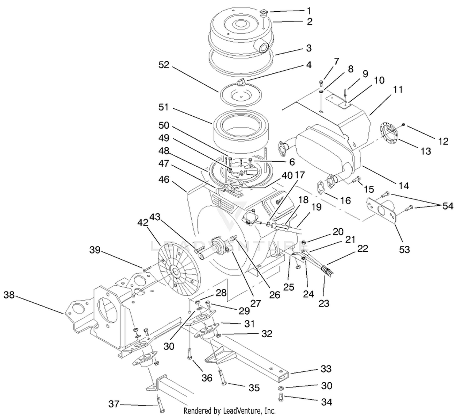 Engine  Muffler Assembly