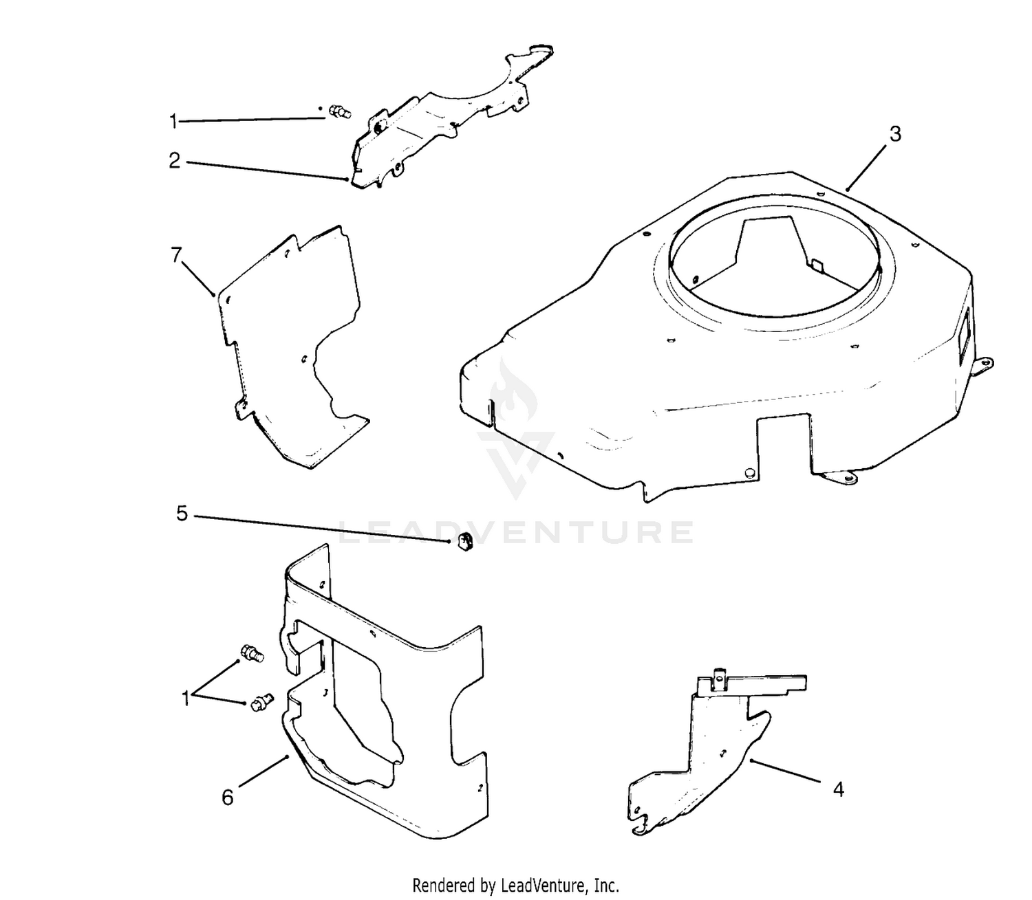 Blower Housing  Baffles (kohler Engine Cv14s-Ps1472)