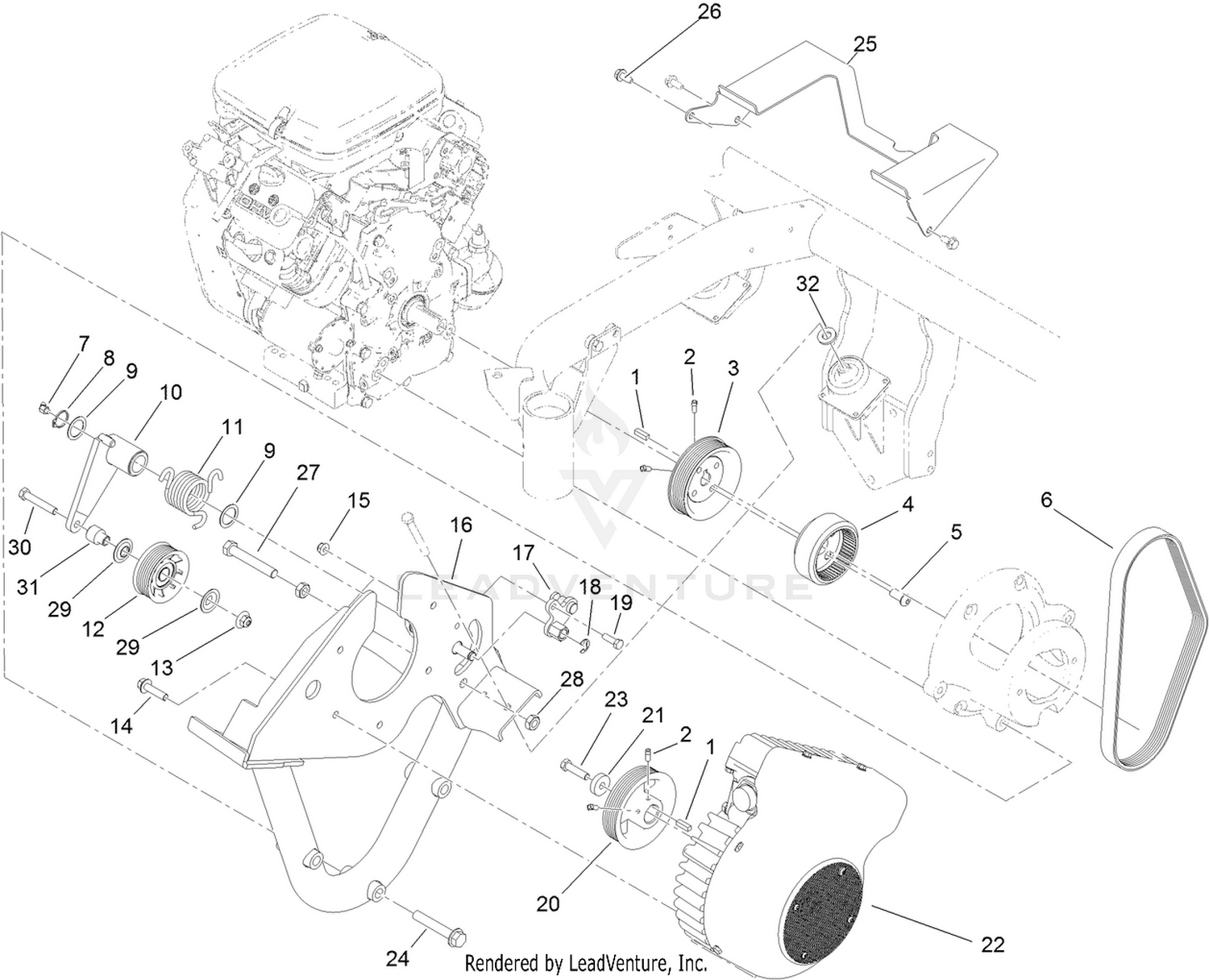 Generator and Engine Frame Assembly