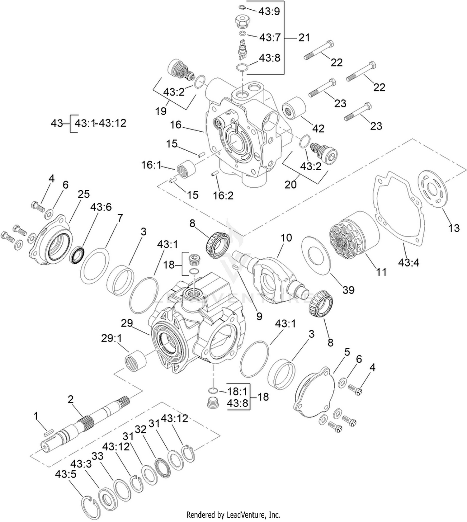 Hydraulic Pump Assembly No. 104-4890