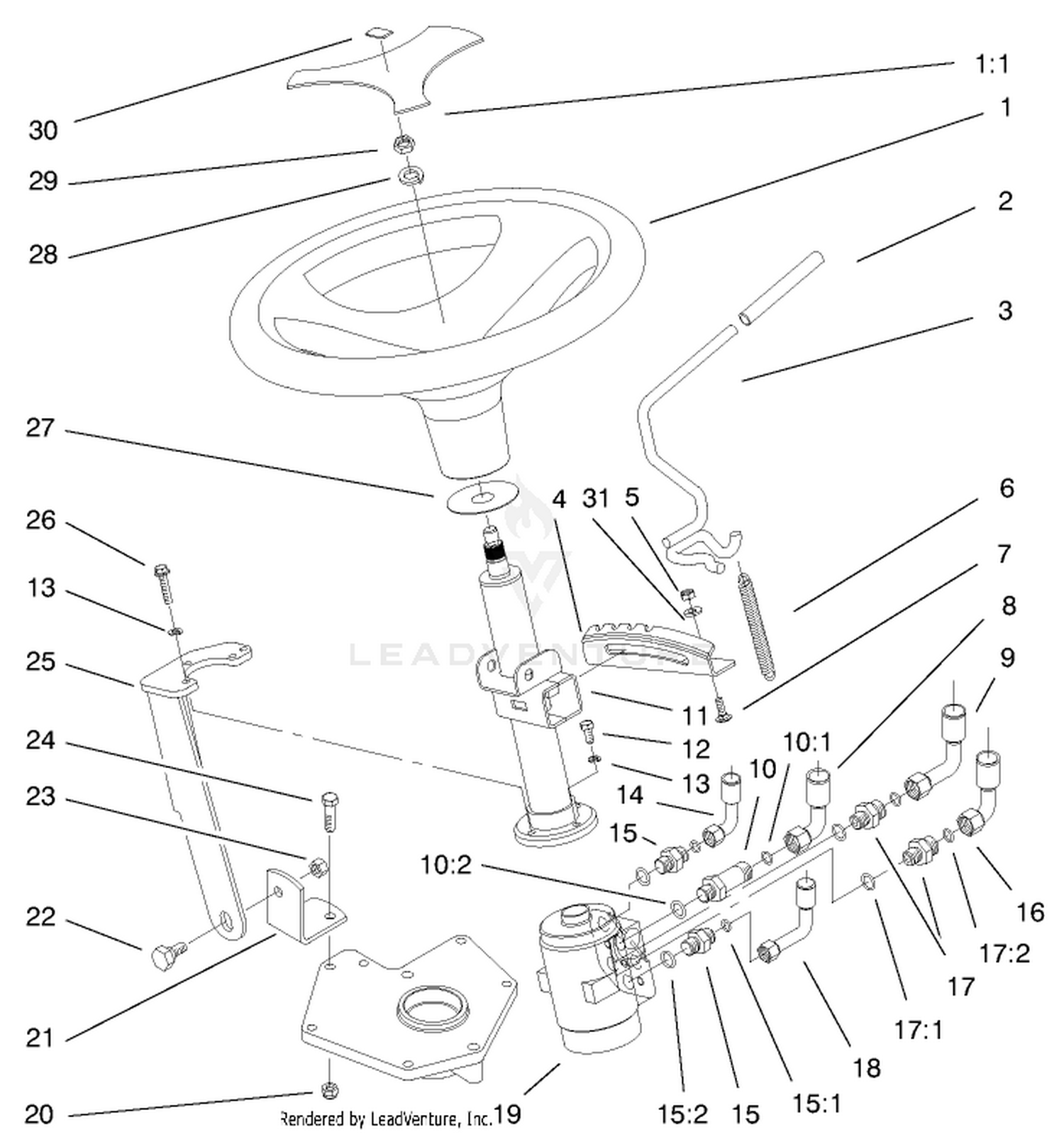 Power Steering  Tilt Assembly