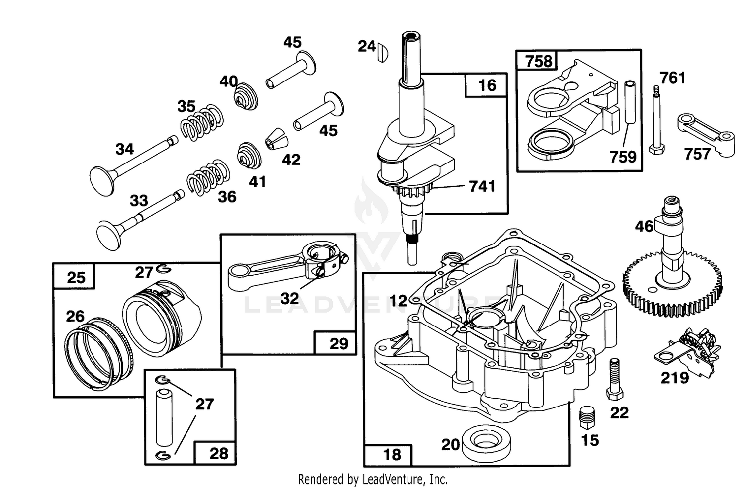 Engine Briggs  Stratton Model 283707-0156-01 2