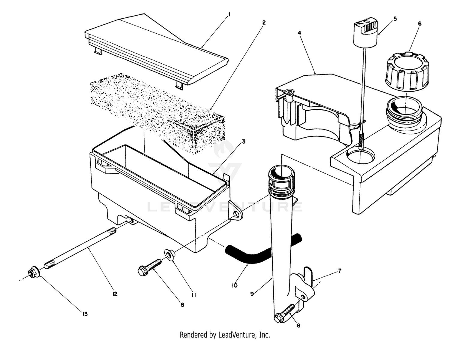 Air Cleaner  Fuel Tank Assembly (engine Model No. Vm140)
