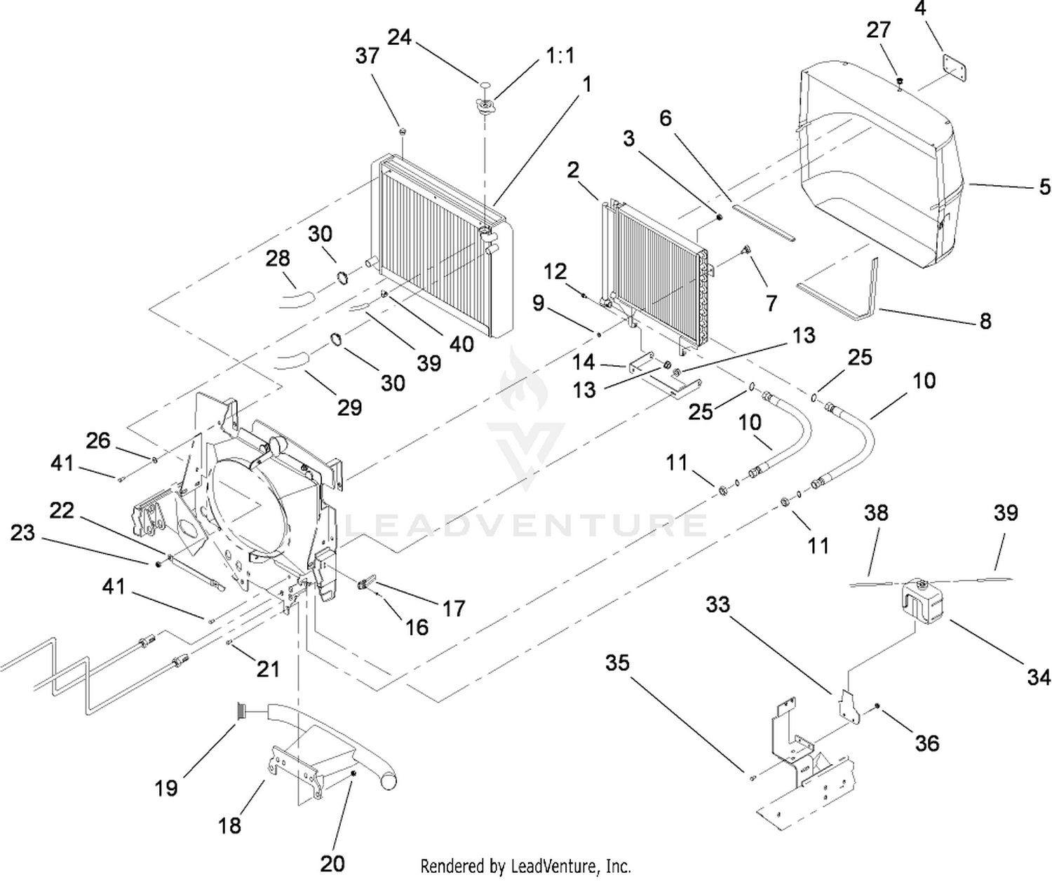 Radiator and Screen Assembly