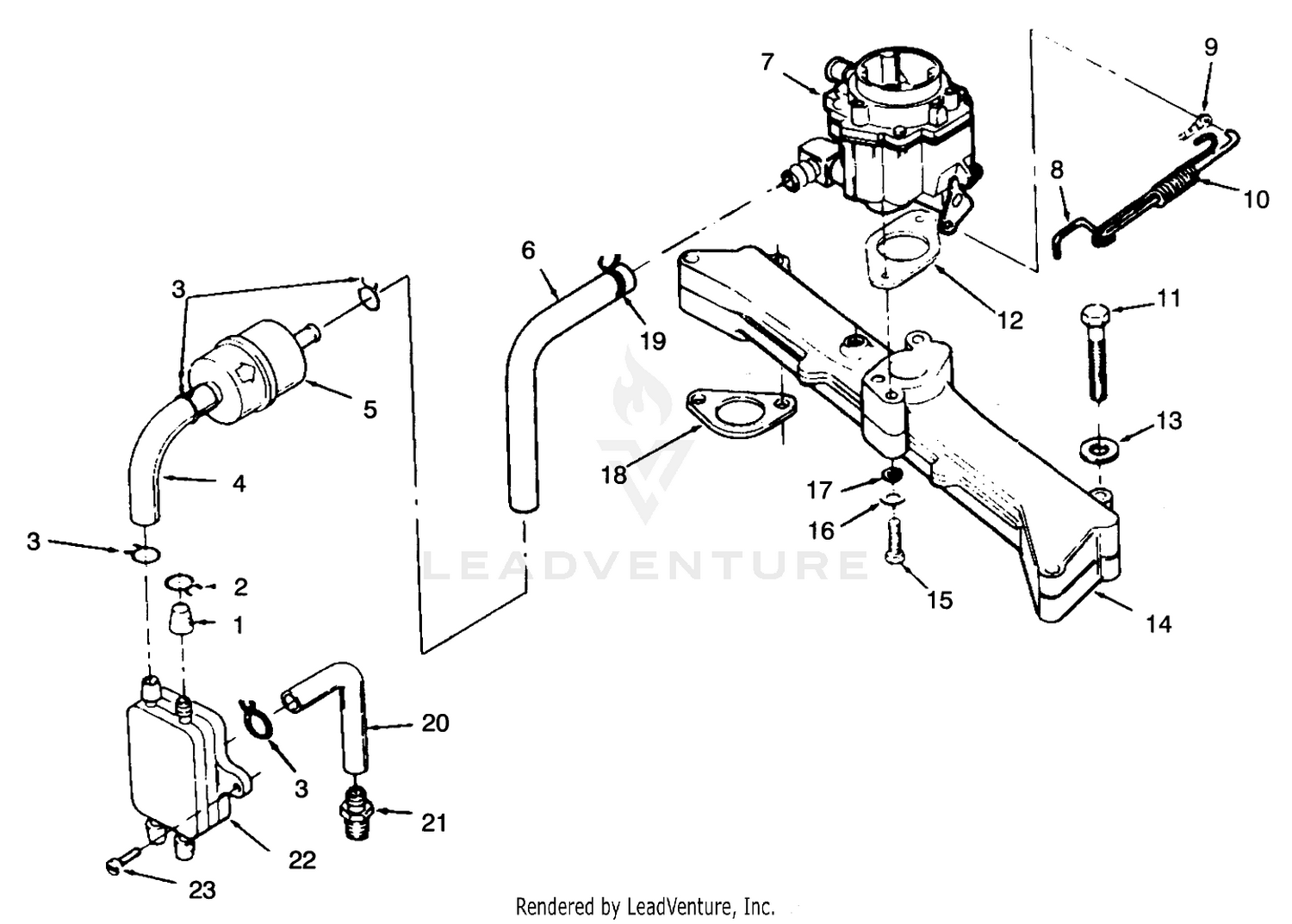 Carburetor, Intake Manifold  Fuel Pump