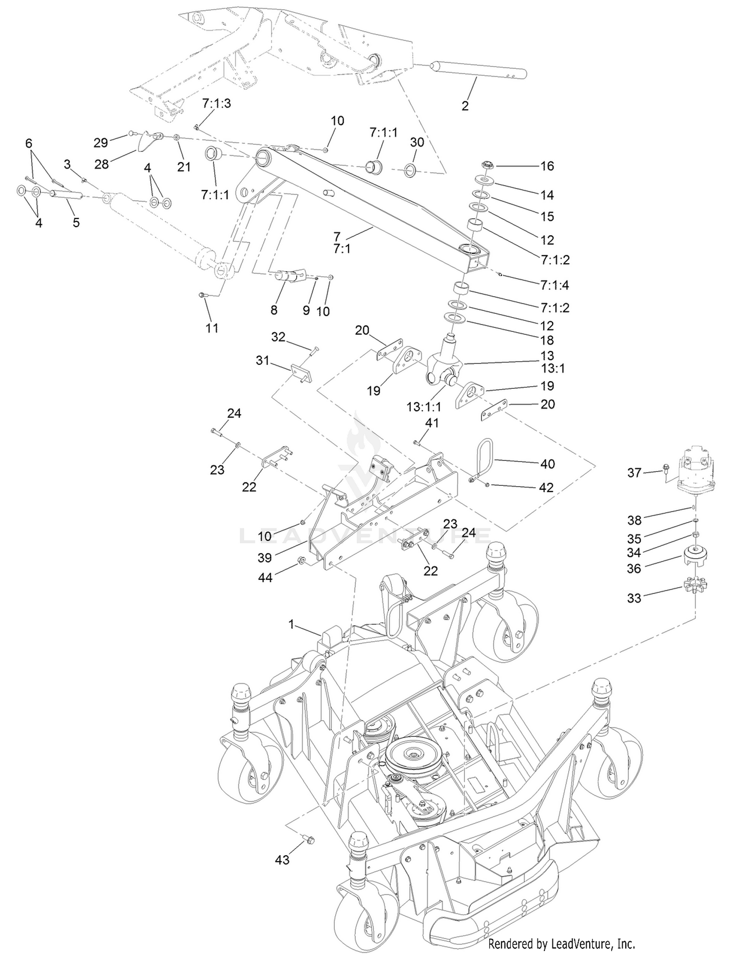 Left Hand Deck Connection Assembly