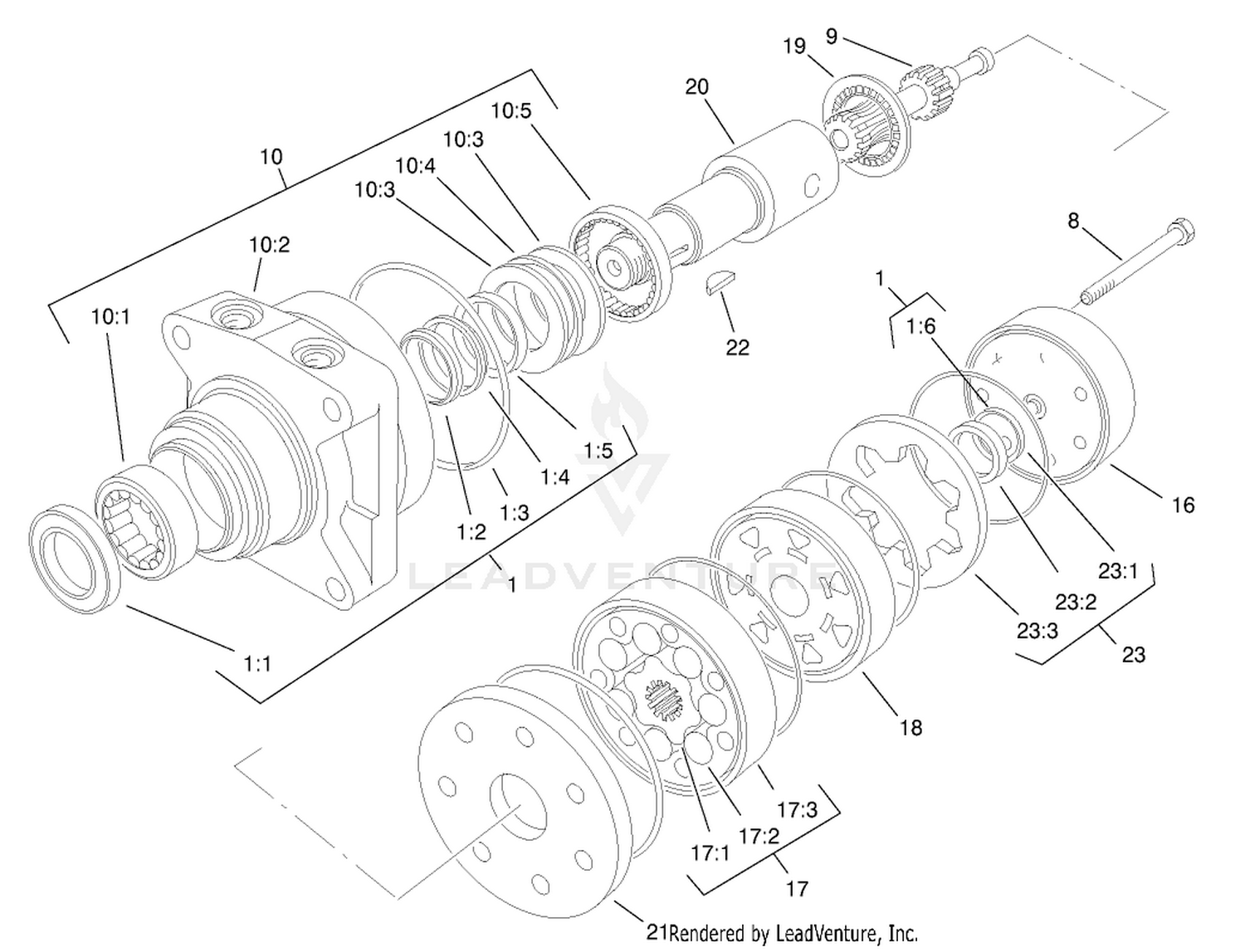 Hydraulic Wheel Motor Assembly No. 75-9990