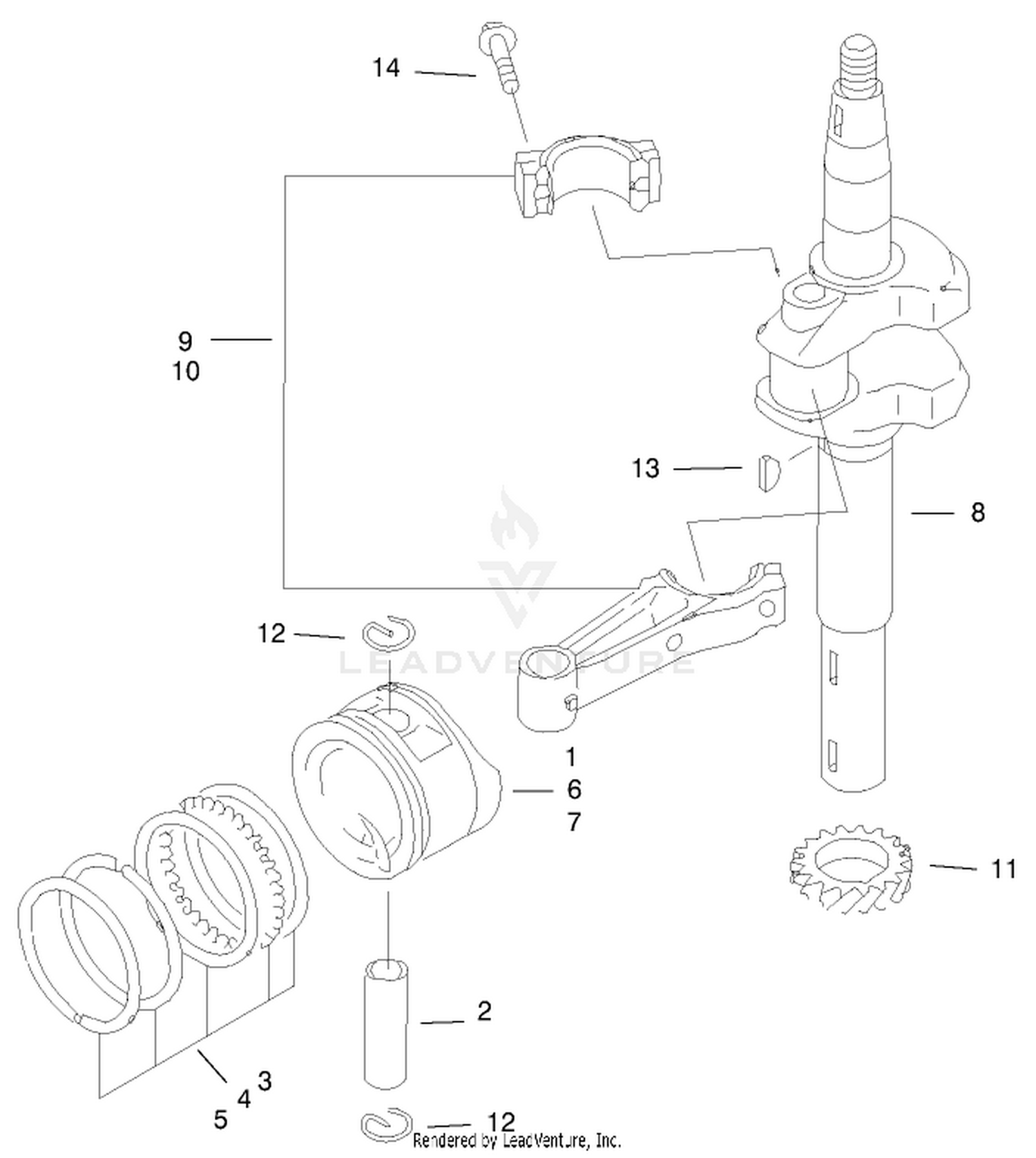 Piston  Crankcase Assembly