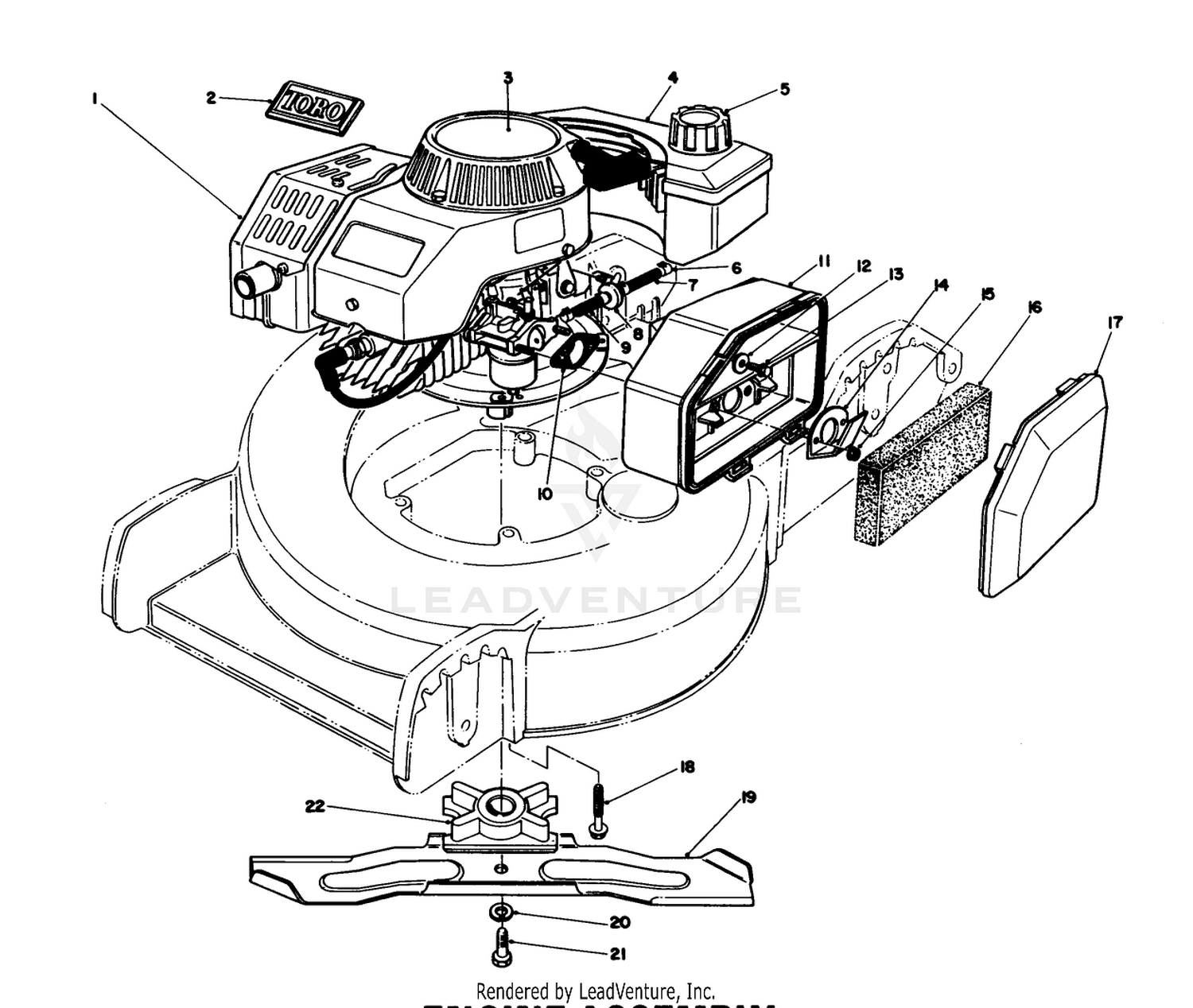 Engine Assembly (used On Units With Serial No. 8000001 Thru 8000401)