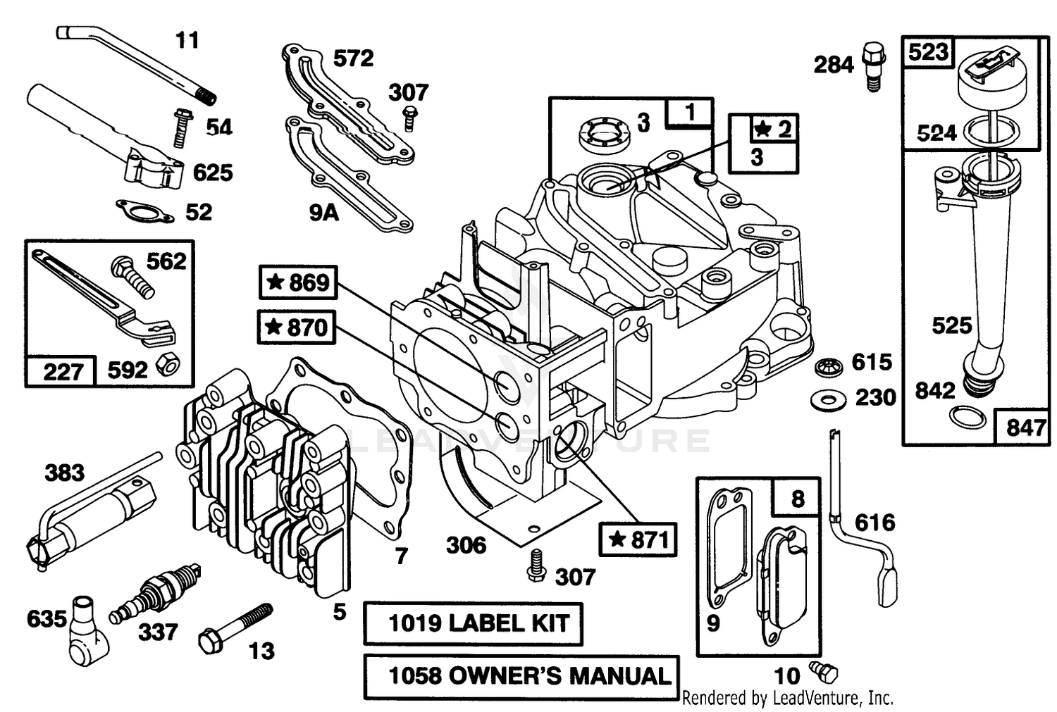 Engine Briggs  Stratton Model 127702-0645-01