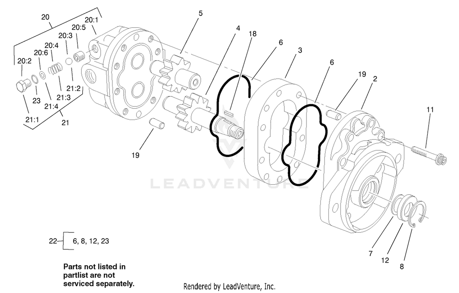 Motor Gear Assembly No. 104-5164
