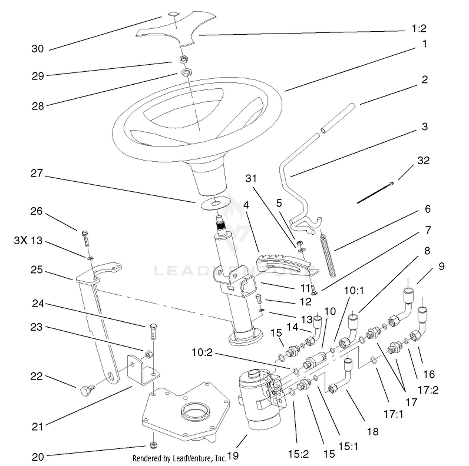 Power Steering  Tilt Assembly
