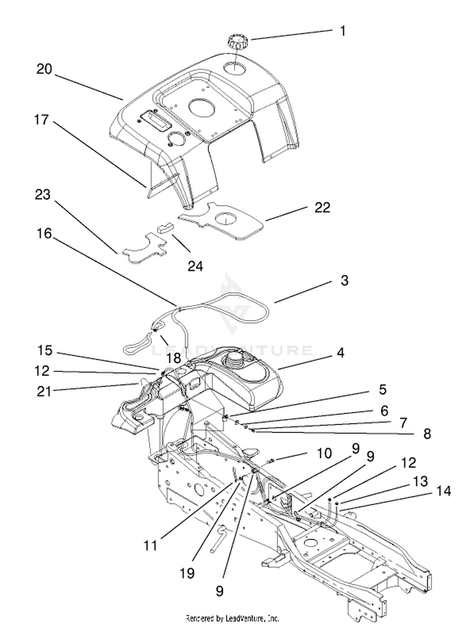 Fender  Fuel System Assembly