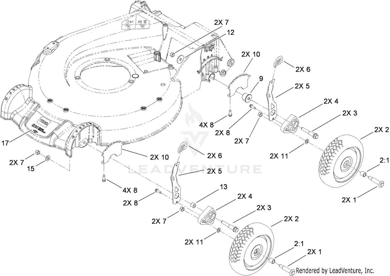 Front and Rear Wheel Assembly