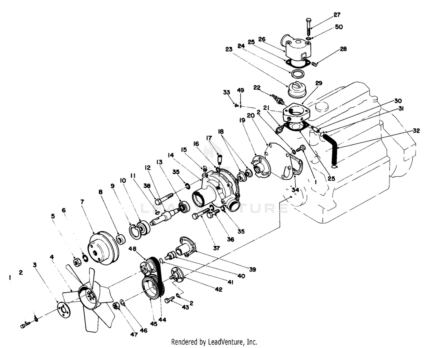 Water Pump  Thermostat Housing Assembly