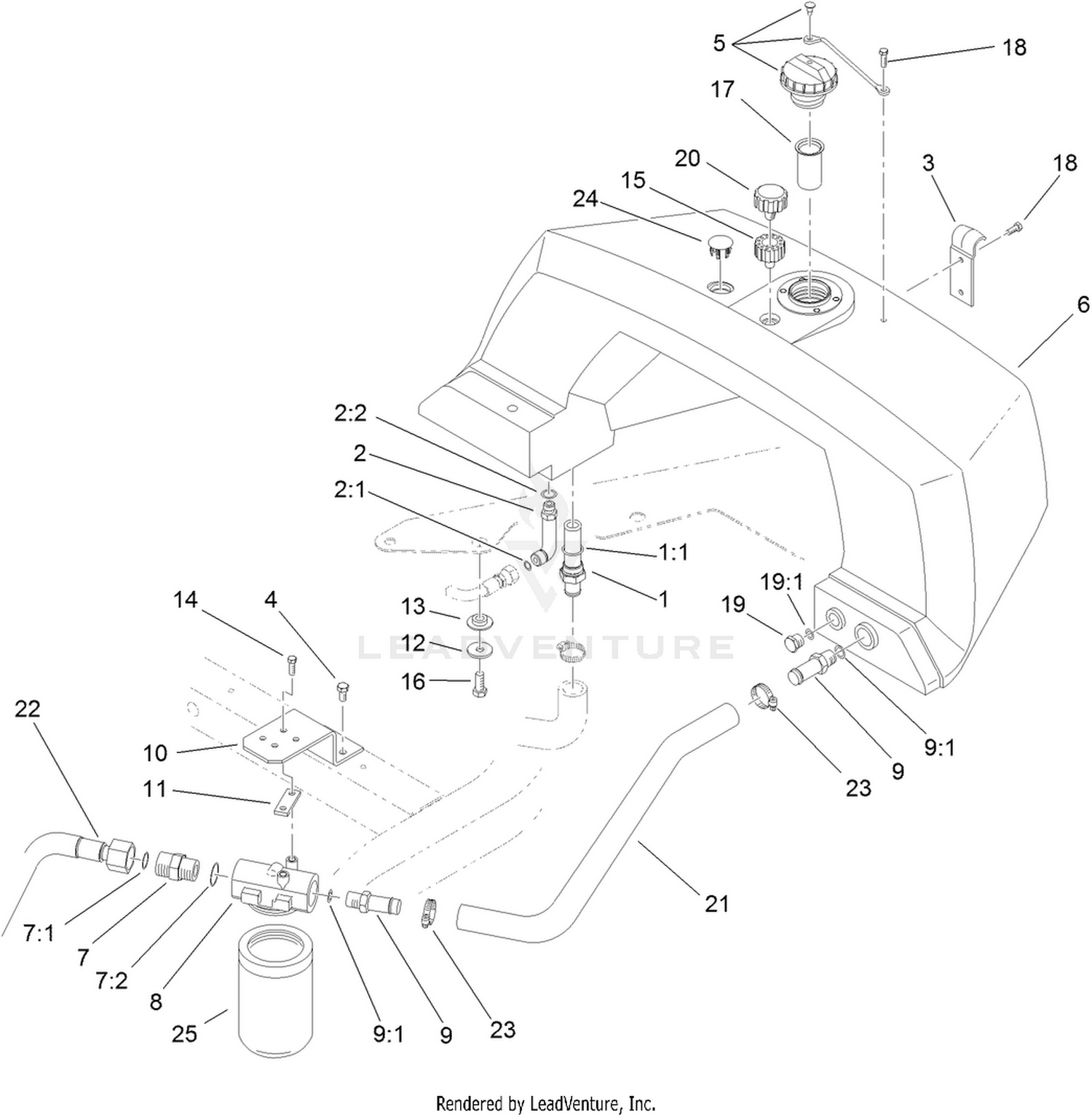 Hydraulic Tank and Filter Assembly