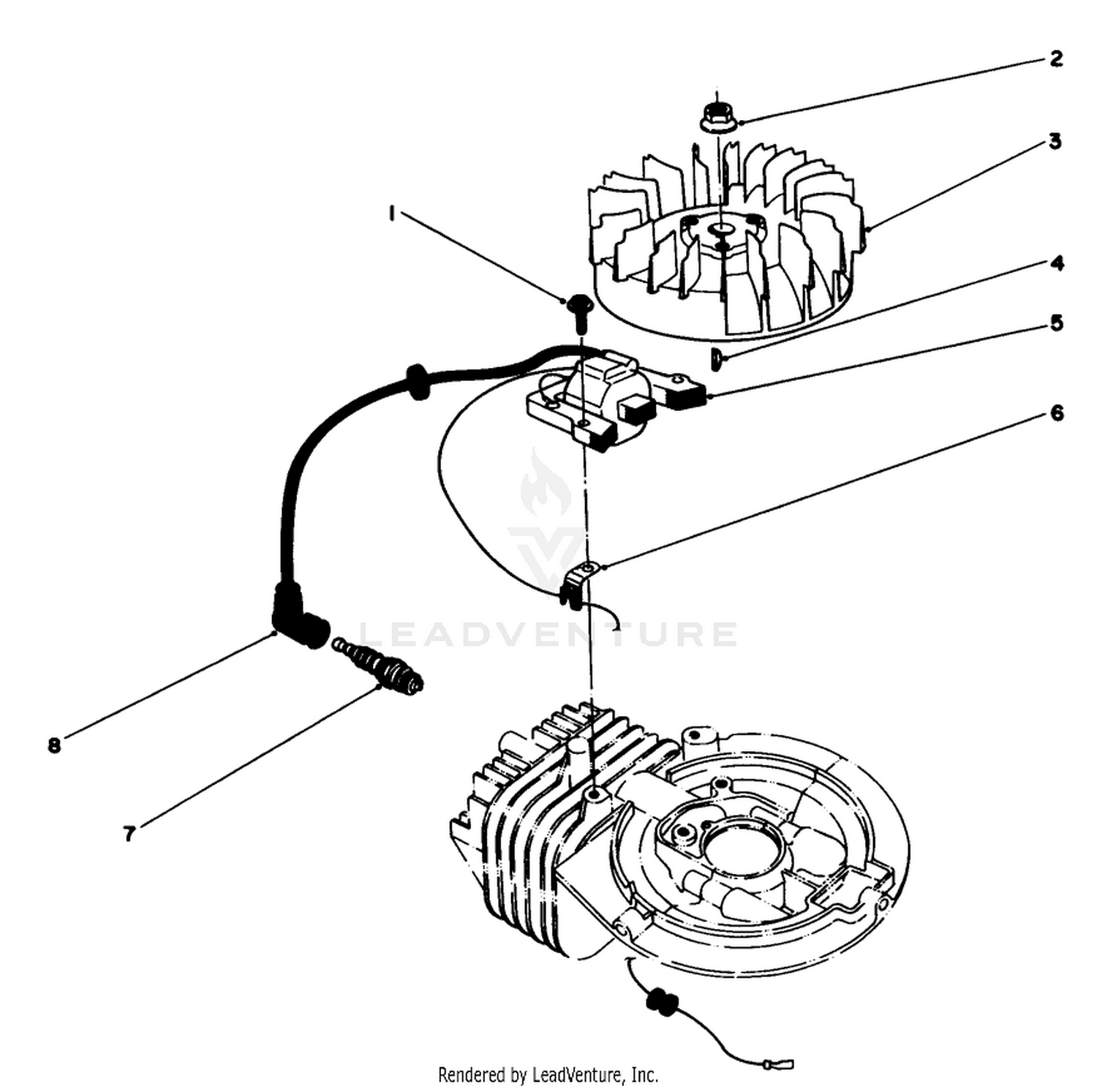 Flywheel  Magneto Assembly (model No. 47pg6)